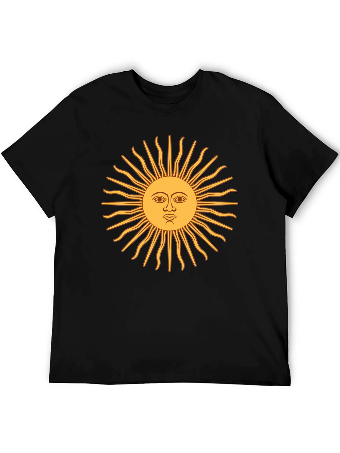 Sun Face Graphic Black T-Shirt