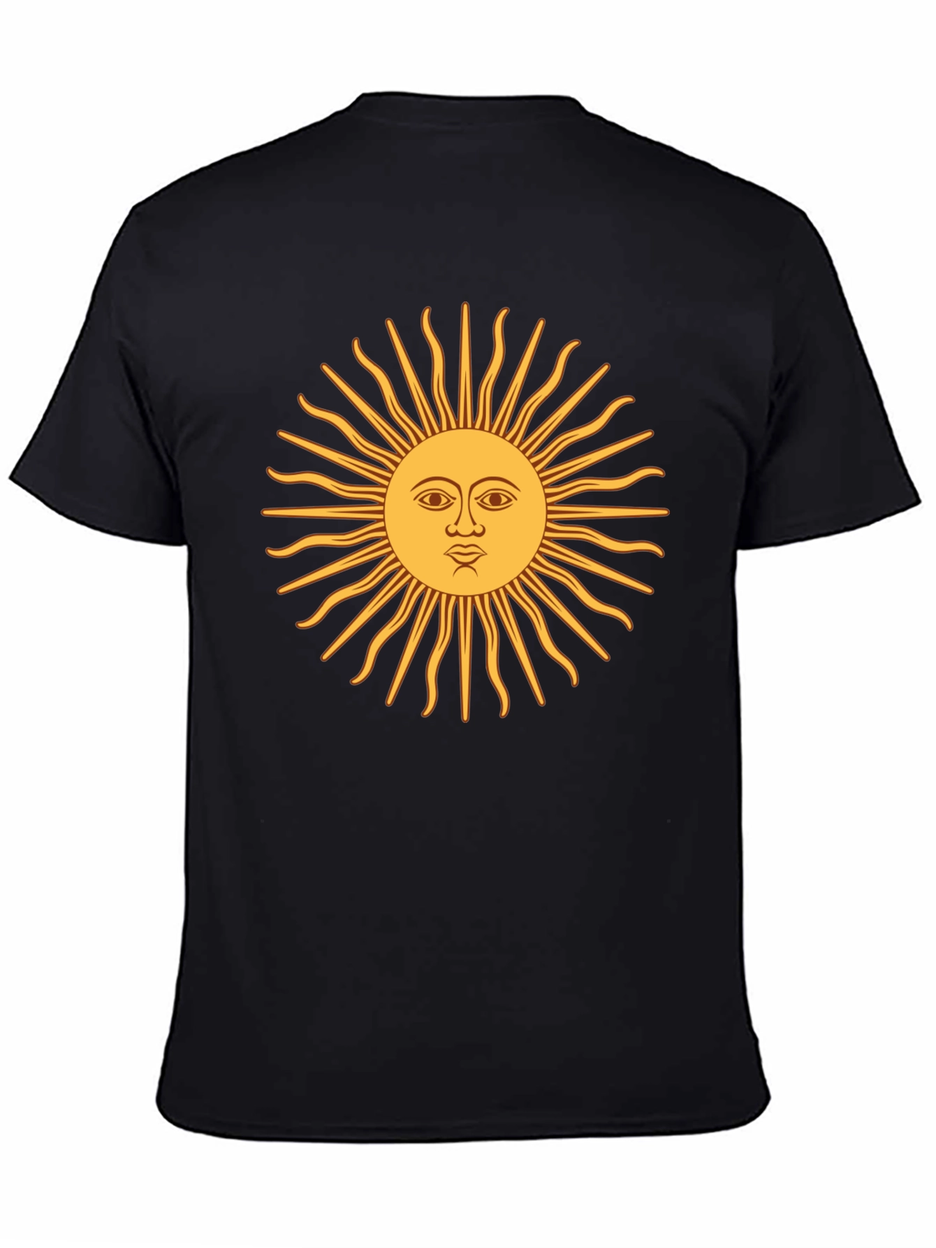 Sun Face Graphic Black T-Shirt