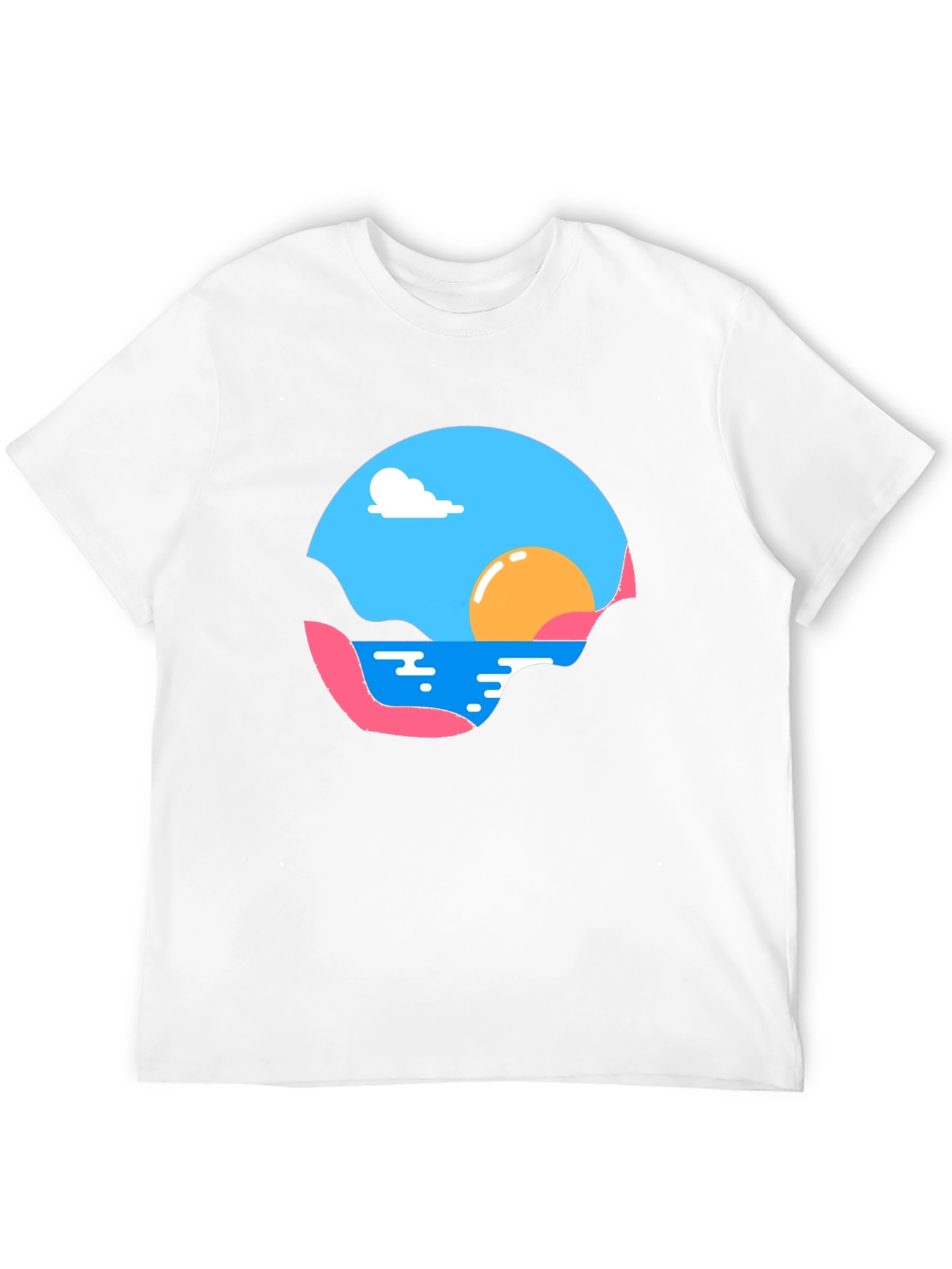 Sunset Graphic Tee - Black Cotton Comfort
