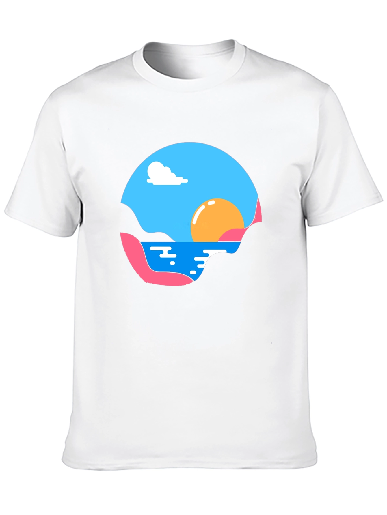 Sunset Graphic Tee - Black Cotton Comfort