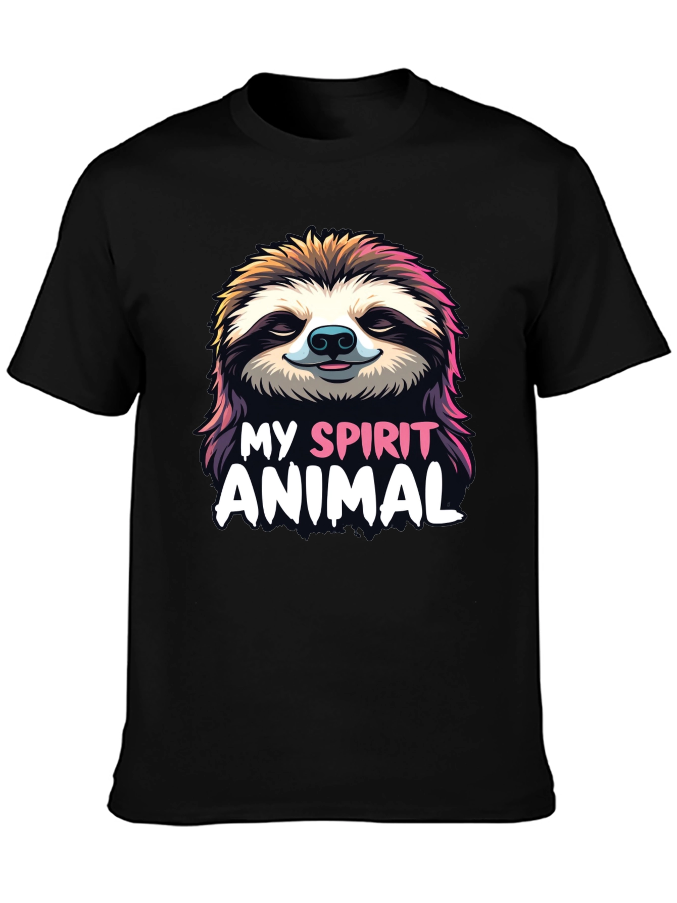 Sloth Spirit Animal Graphic Tee - Relaxed Fit