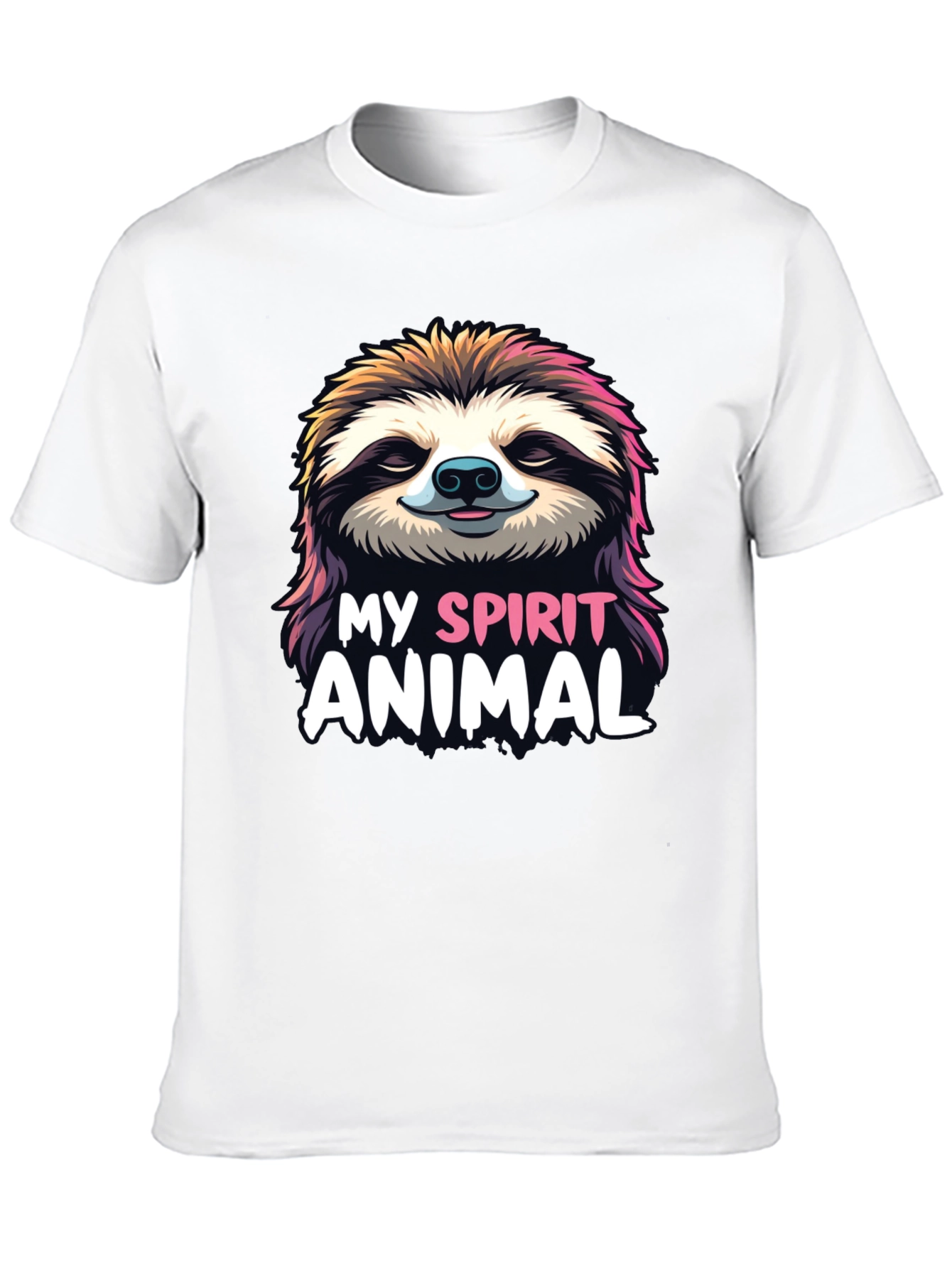 Sloth Spirit Animal Graphic Tee - Relaxed Fit
