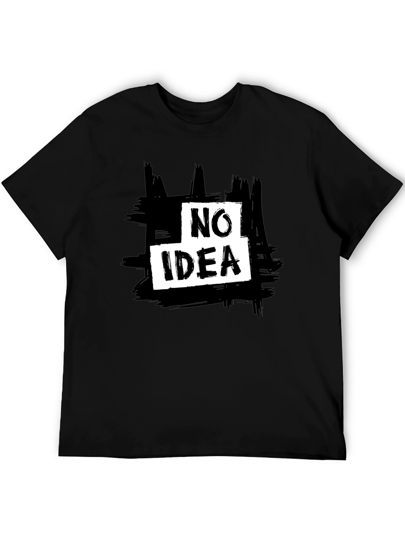 No Idea Graphic Tee - Mens Casual Black T-Shirt