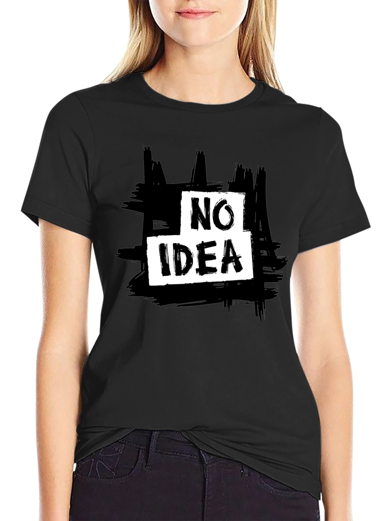 No Idea Graphic Tee - Mens Casual Black T-Shirt