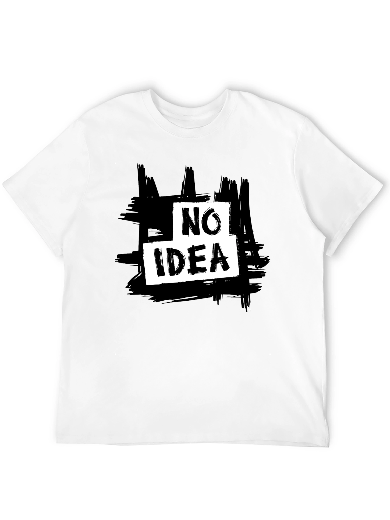 No Idea Graphic Tee - Mens Casual Black T-Shirt