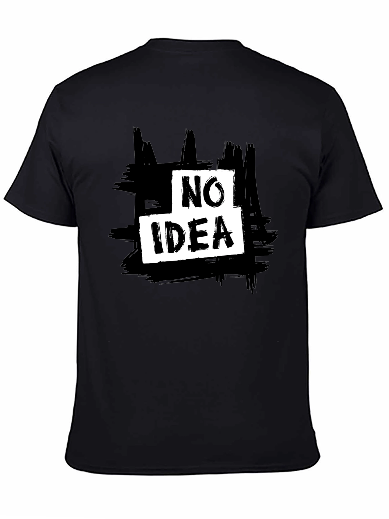 No Idea Graphic Tee - Mens Casual Black T-Shirt
