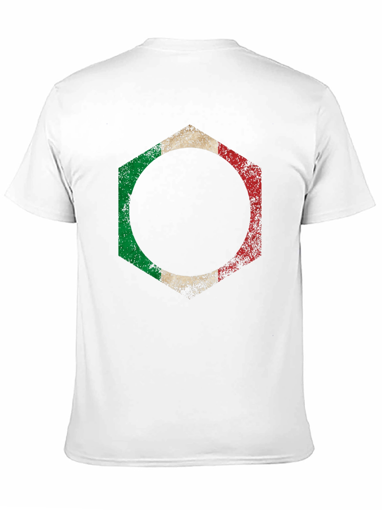 Italian Flag Hexagon Graphic T-Shirt