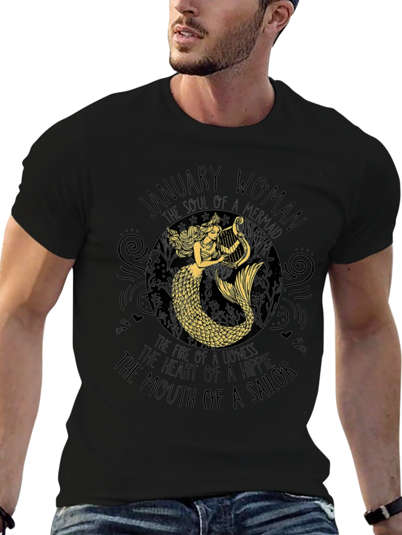 January Woman Mermaid Graphic Tee