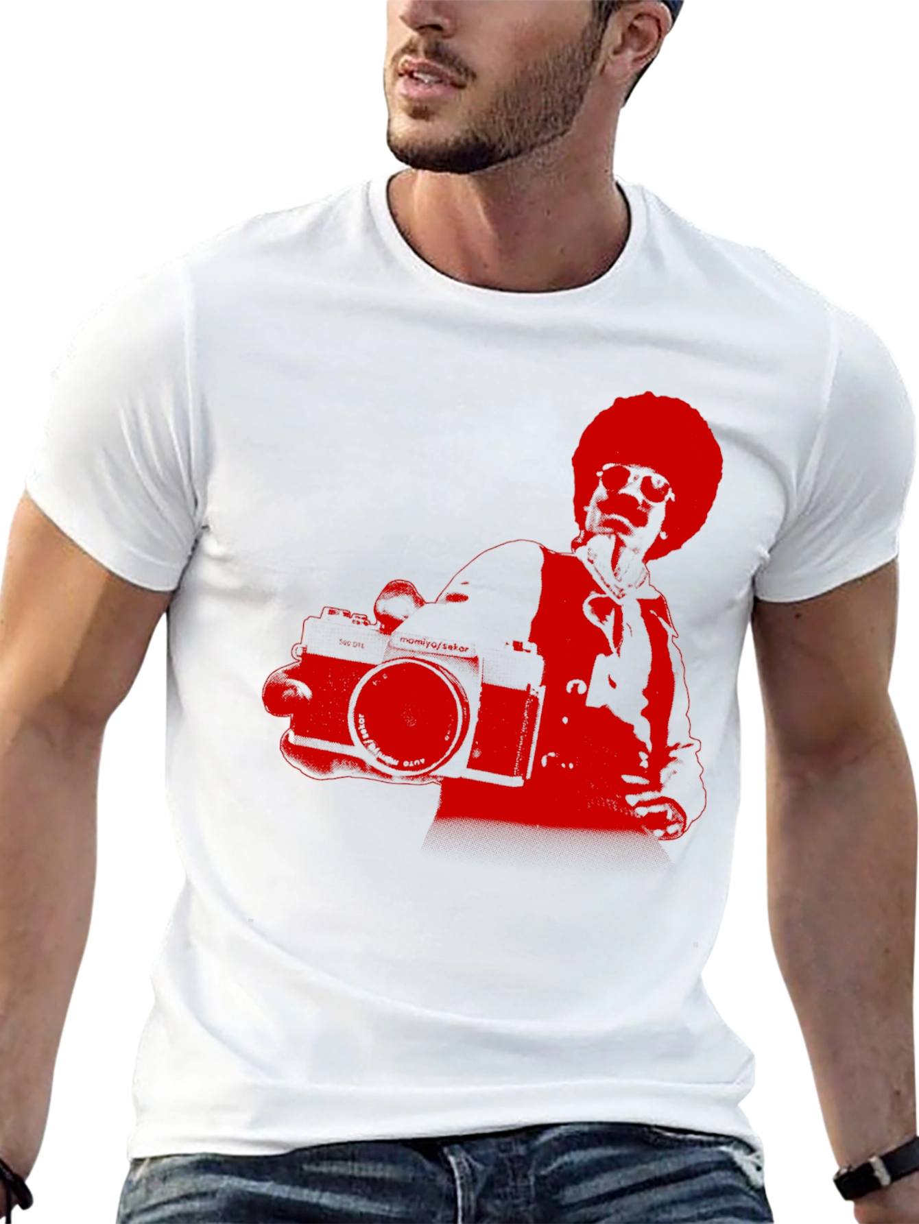 Retro Photographer Graphic Tee - Cool Black T-Shirt