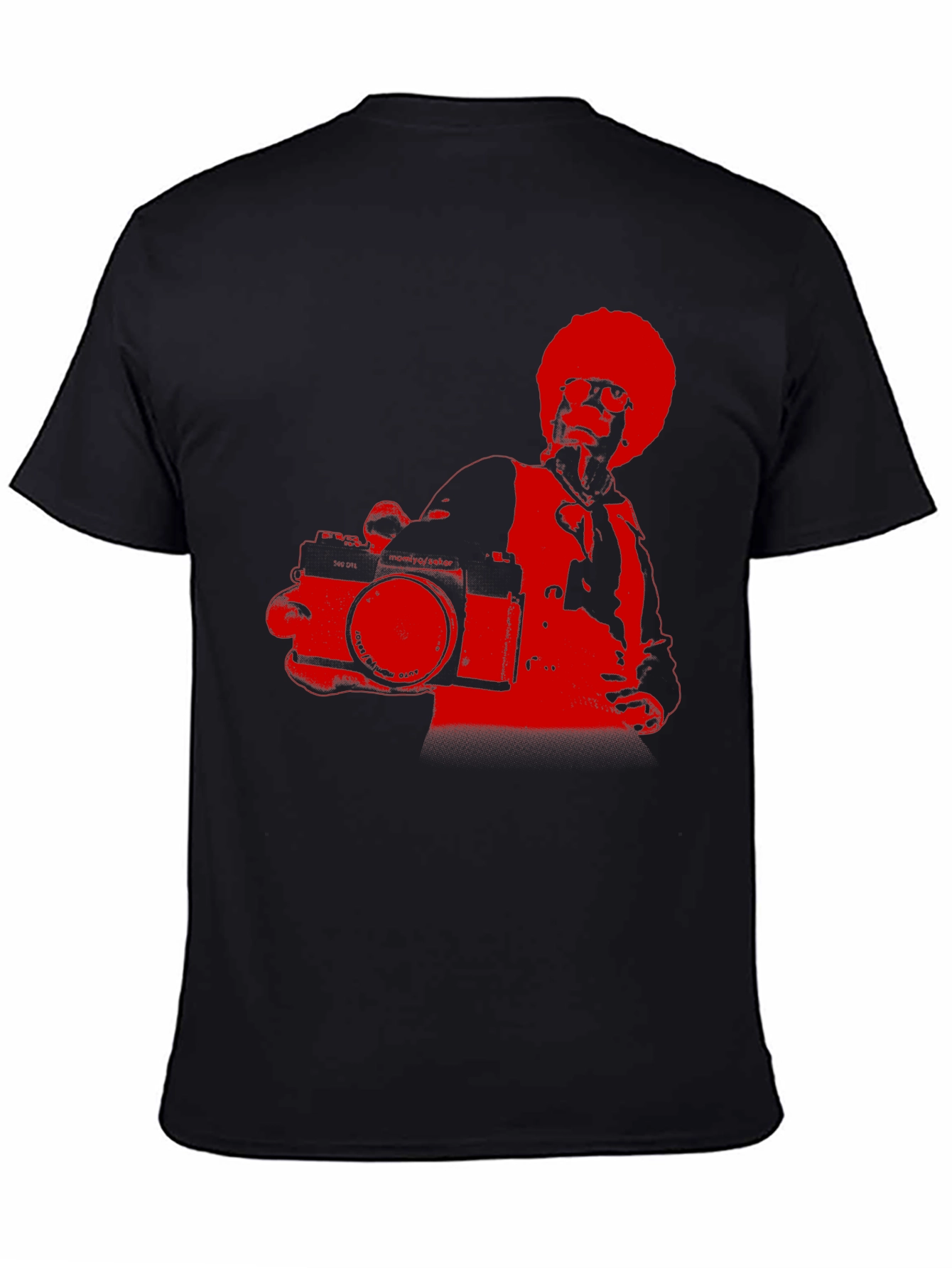Retro Photographer Graphic Tee - Cool Black T-Shirt