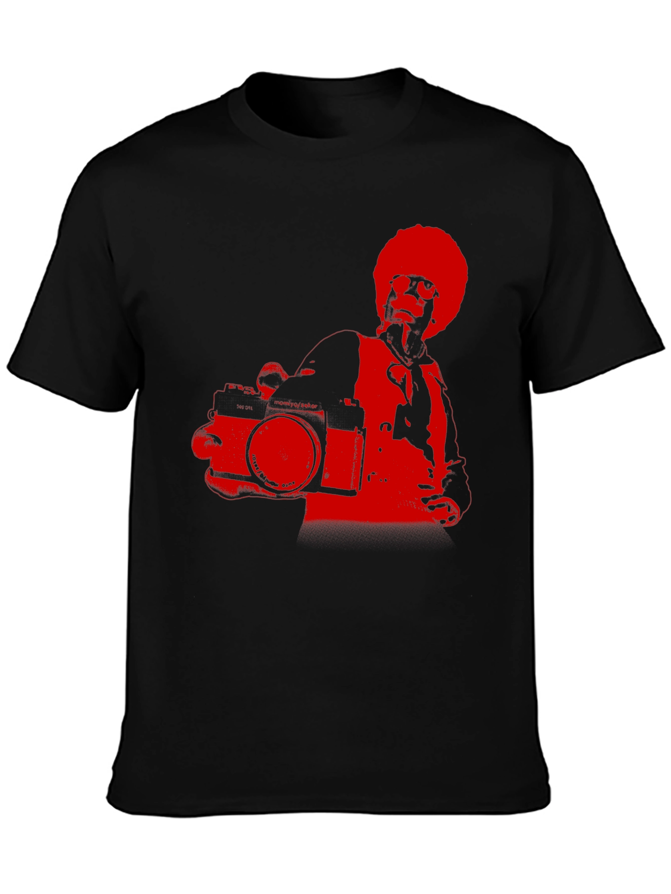 Retro Photographer Graphic Tee - Cool Black T-Shirt
