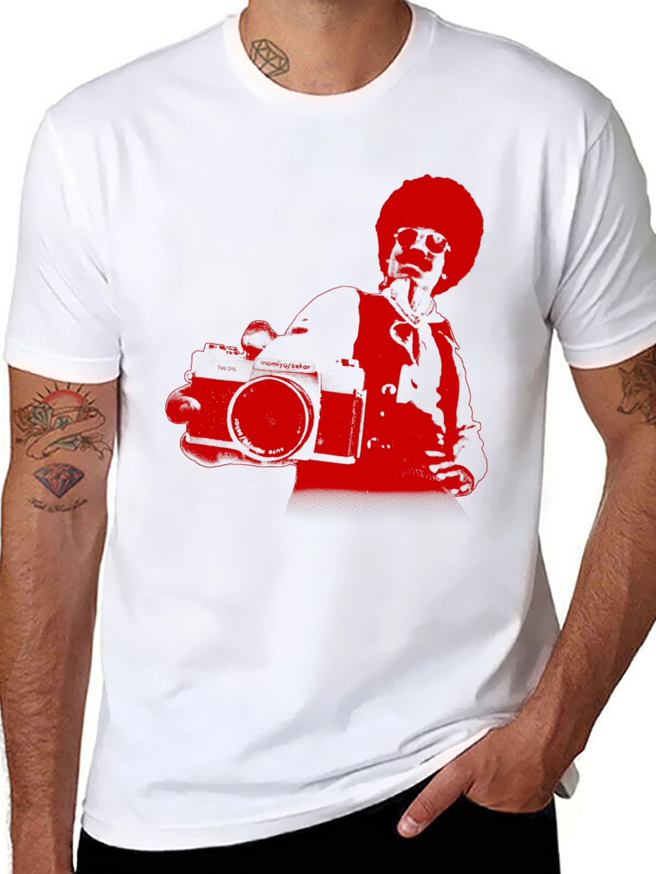 Retro Photographer Graphic Tee - Cool Black T-Shirt