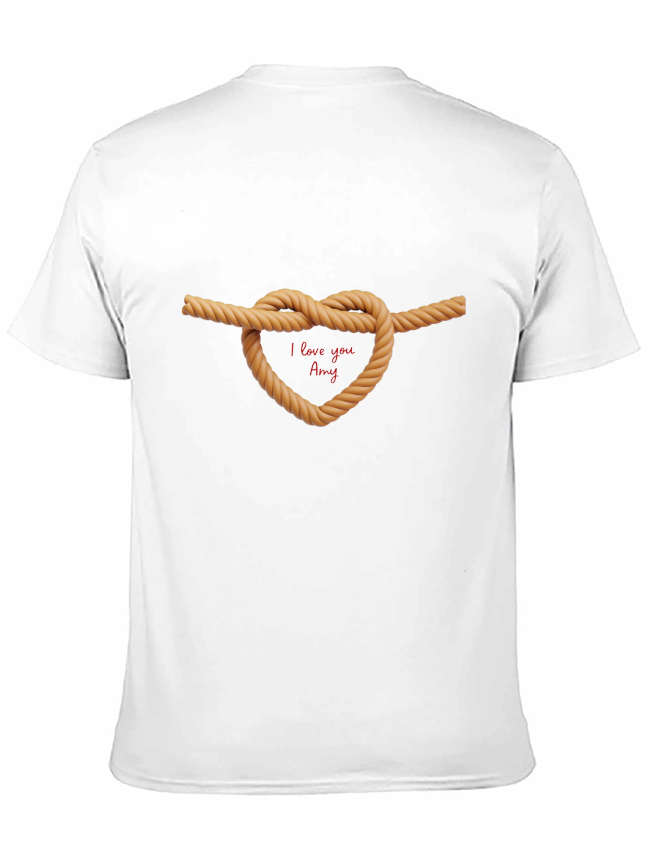 I Love You Amy Rope Heart T-Shirt