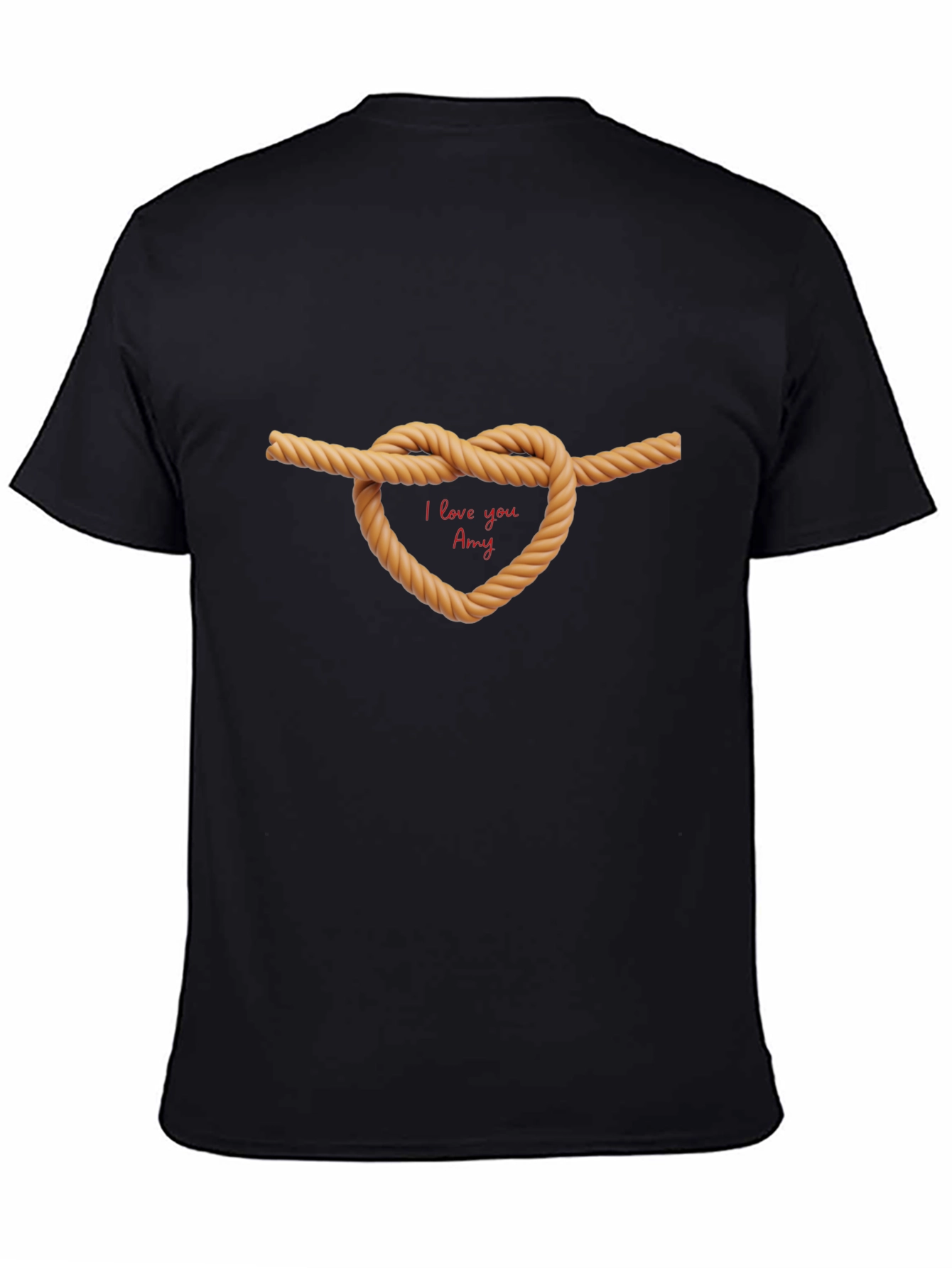 I Love You Amy Rope Heart T-Shirt
