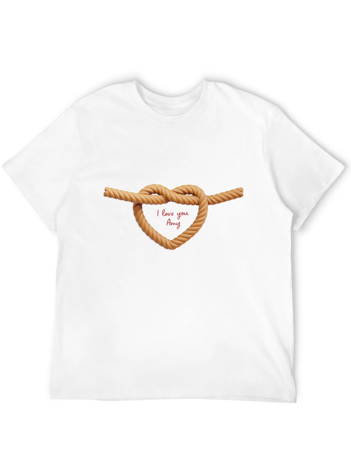 I Love You Amy Rope Heart T-Shirt