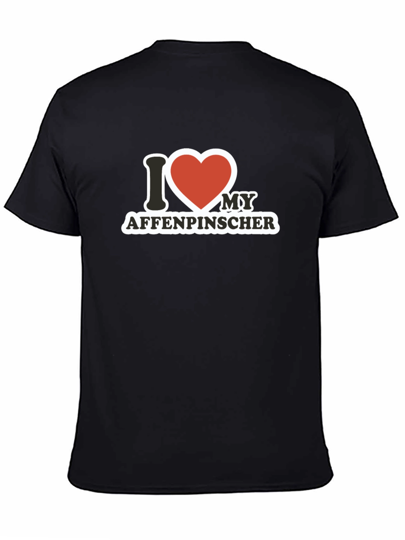 I Heart My Affenpinscher Black T-Shirt