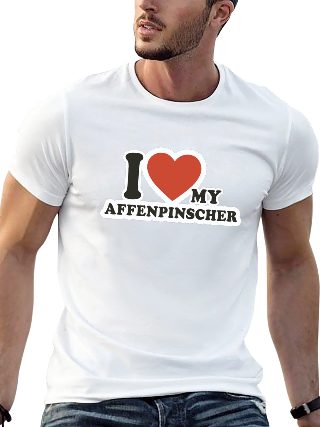 I Heart My Affenpinscher Black T-Shirt