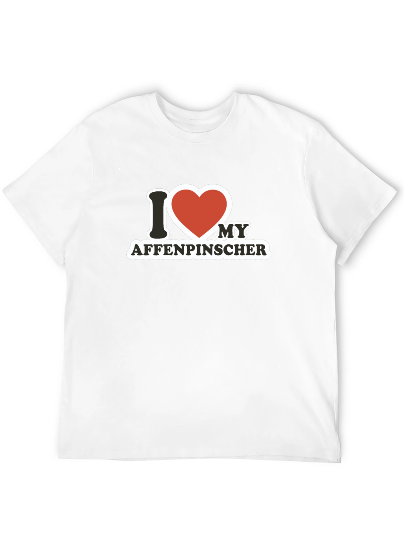 I Heart My Affenpinscher Black T-Shirt