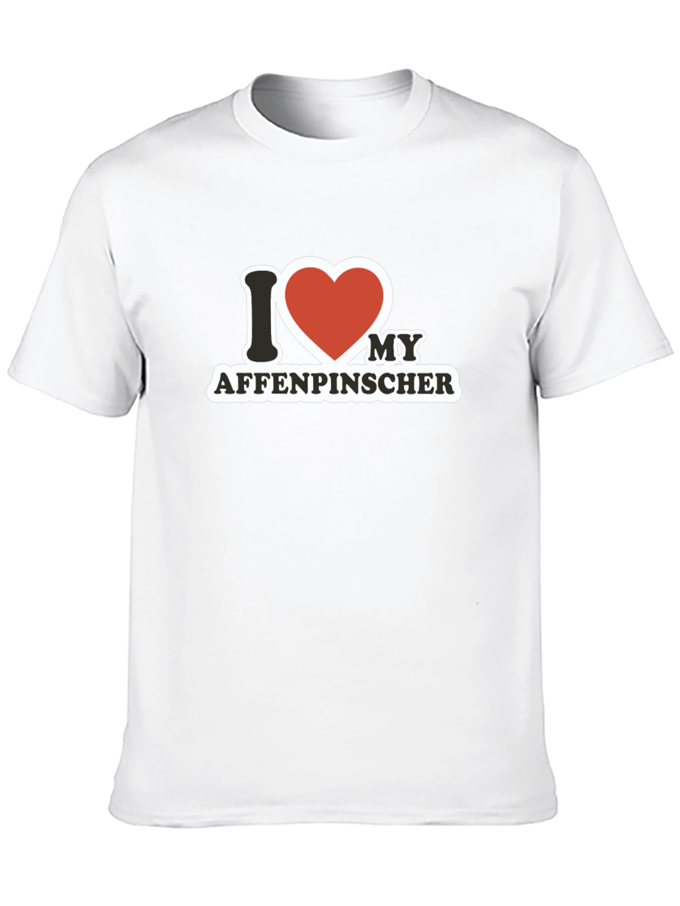 I Heart My Affenpinscher Black T-Shirt