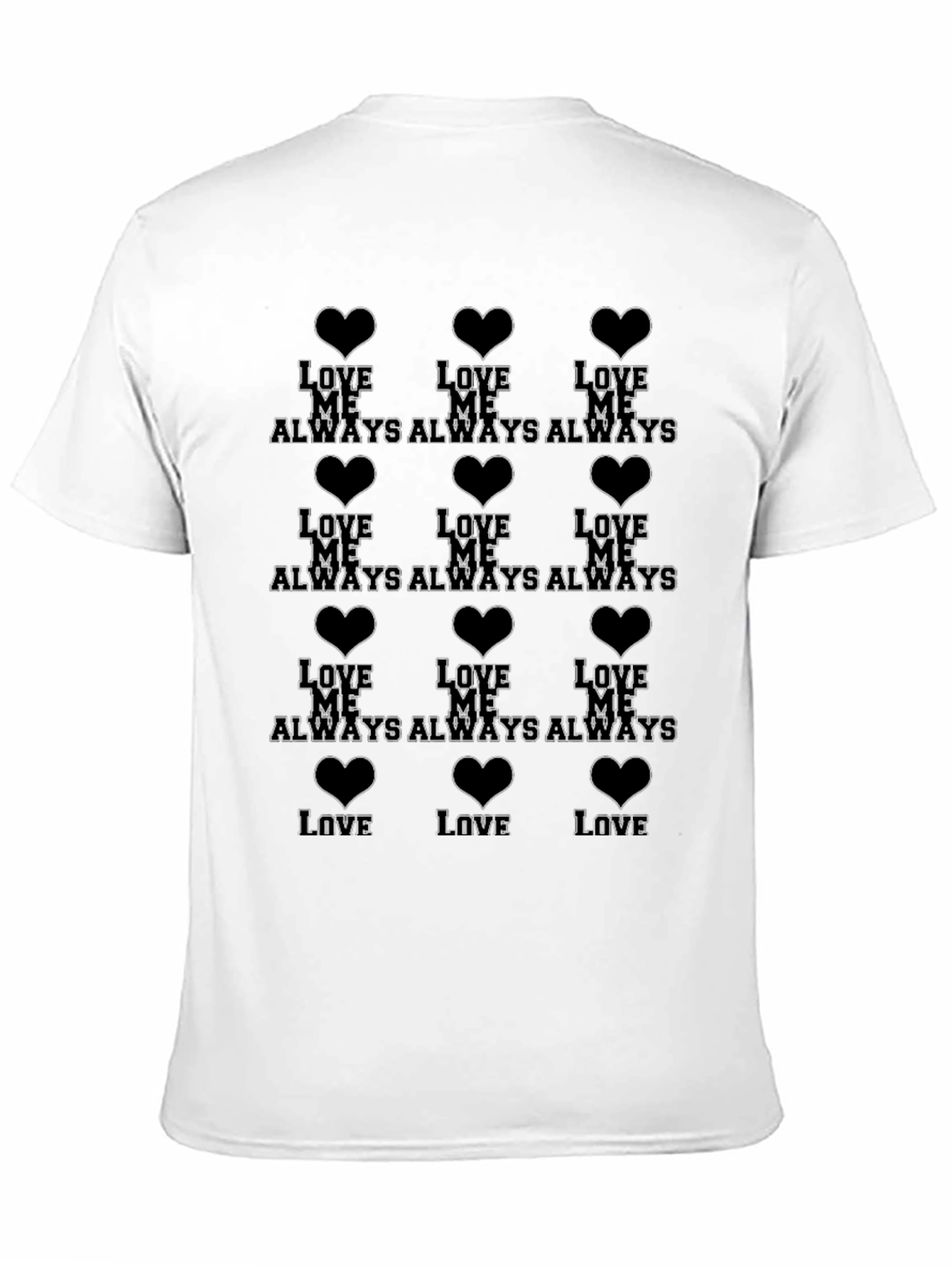 Love Me Always Black Graphic Tee