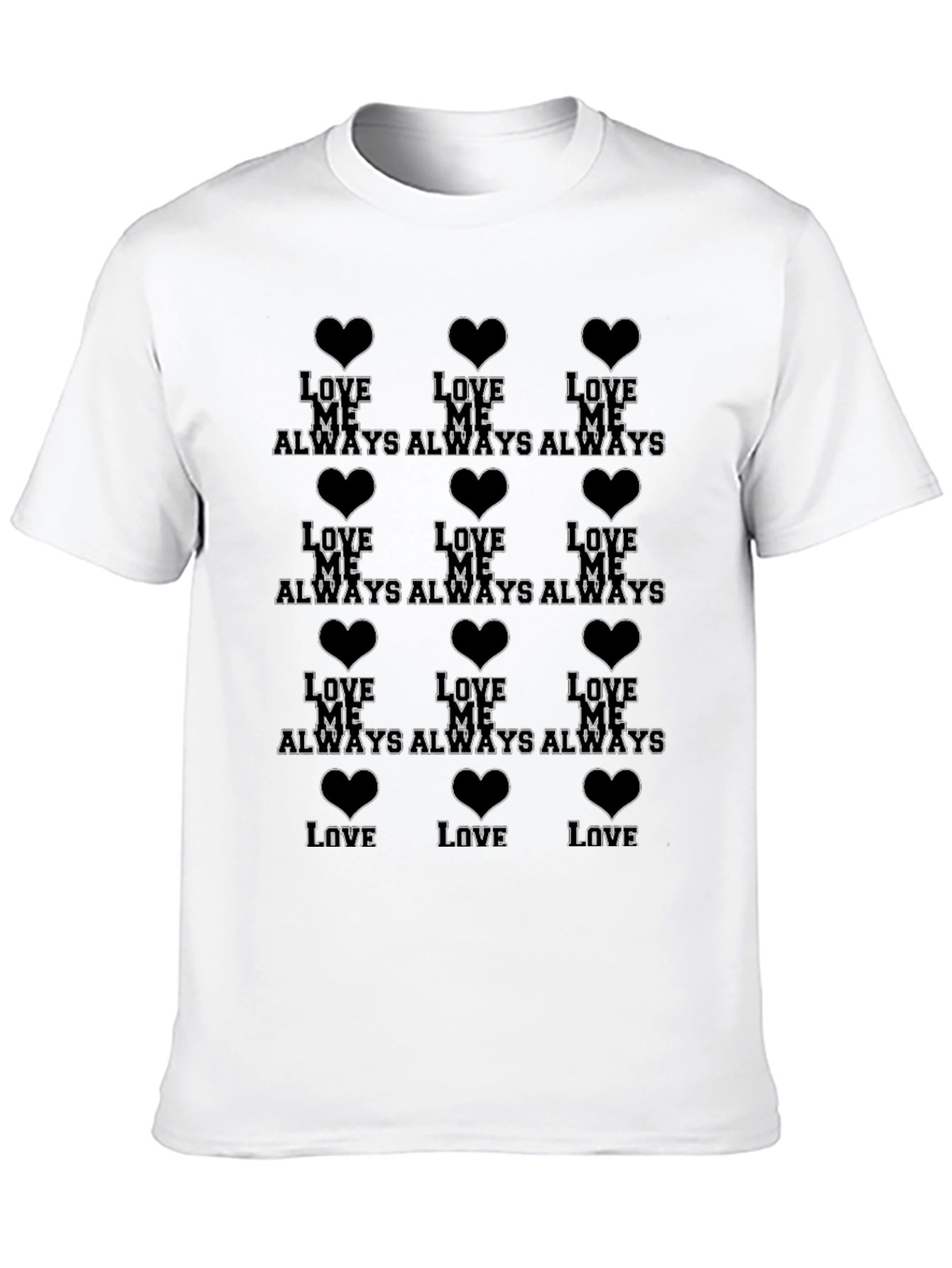 Love Me Always Black Graphic Tee