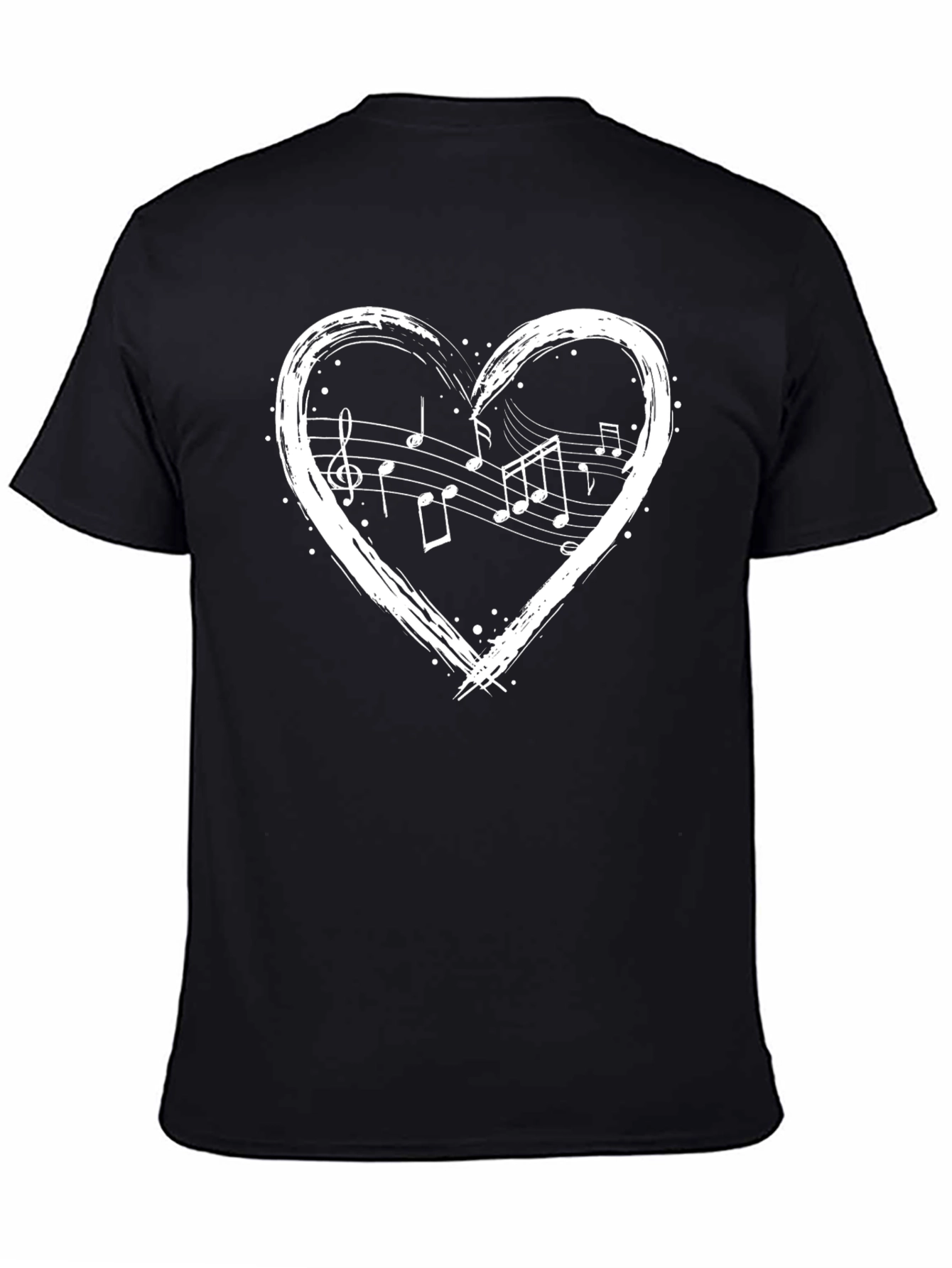Musical Heart Graphic Tee - Black