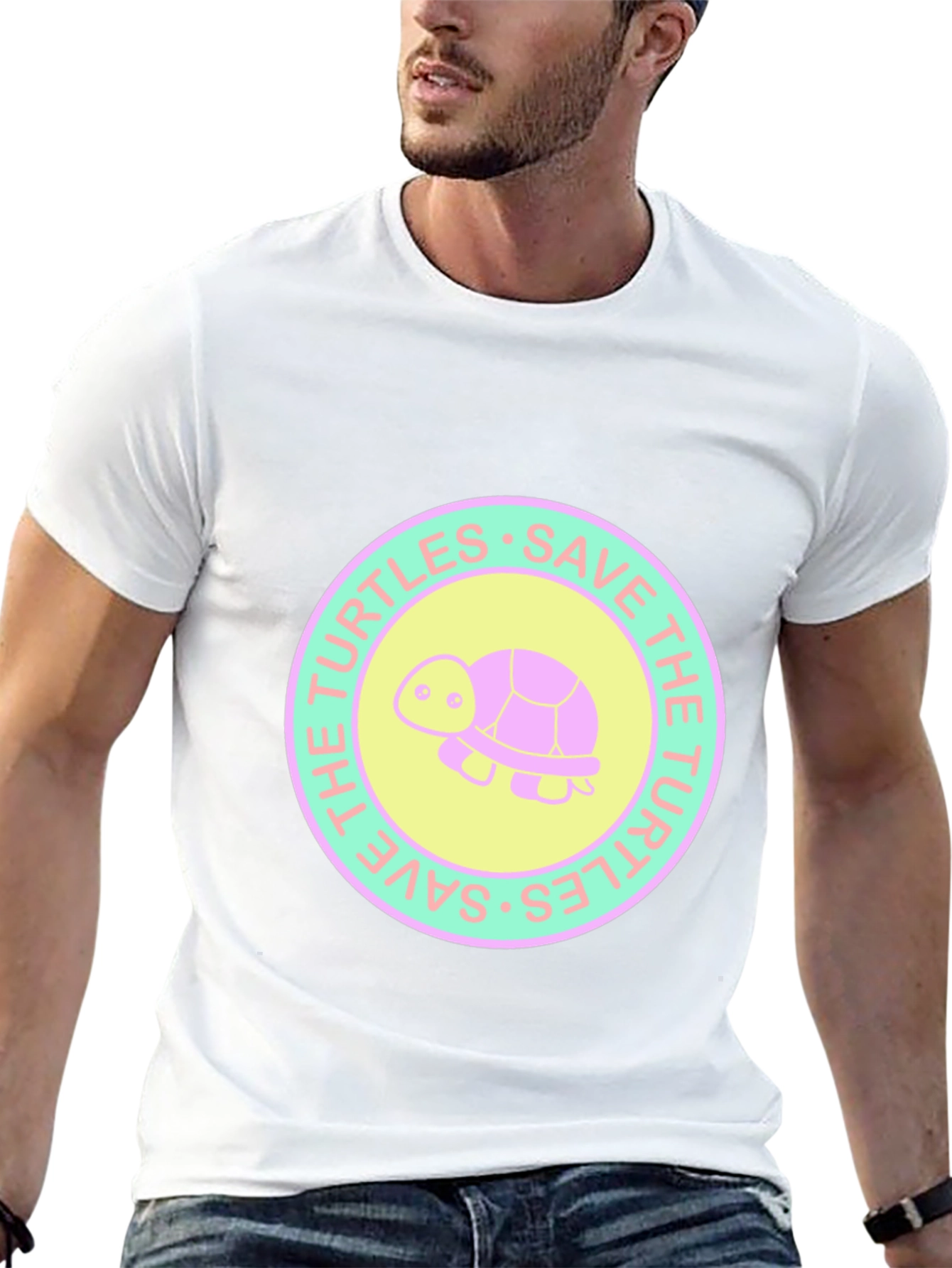 Save the Turtles Graphic Tee - Stylish Black T-Shirt