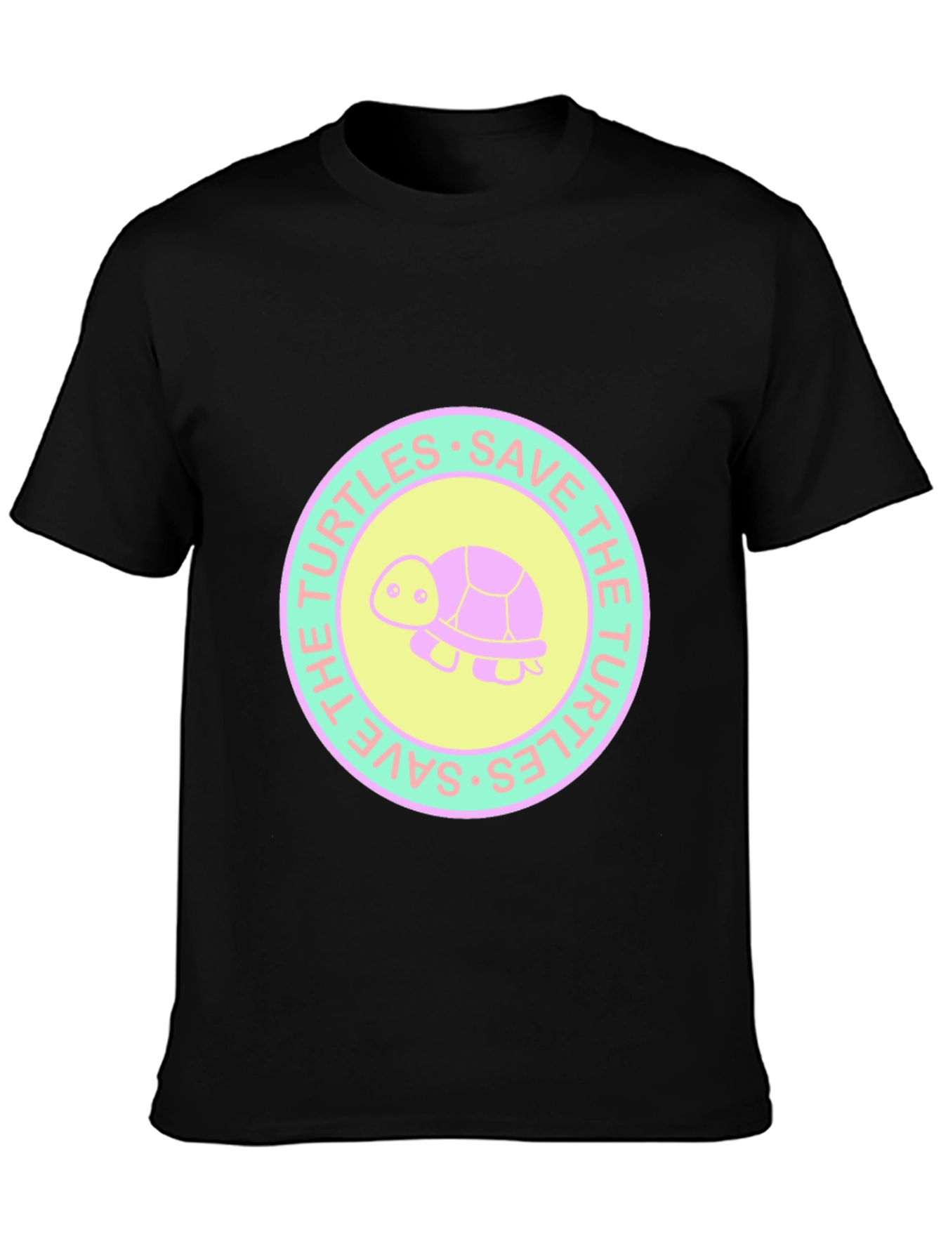 Save the Turtles Graphic Tee - Stylish Black T-Shirt