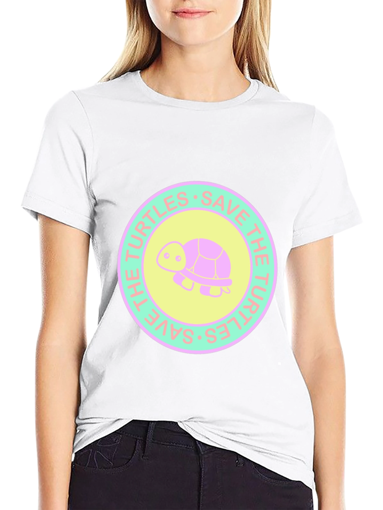Save the Turtles Graphic Tee - Stylish Black T-Shirt