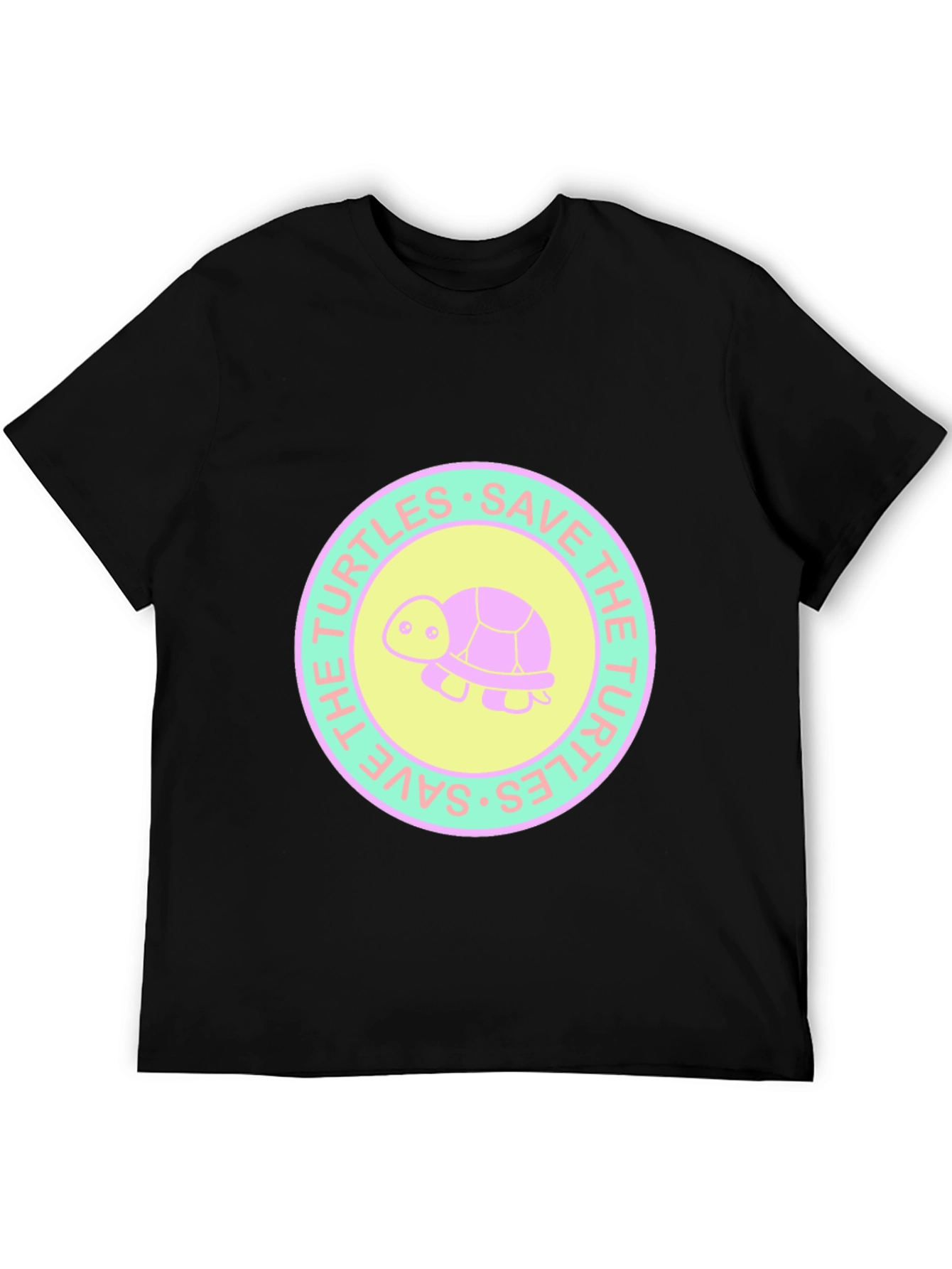 Save the Turtles Graphic Tee - Stylish Black T-Shirt