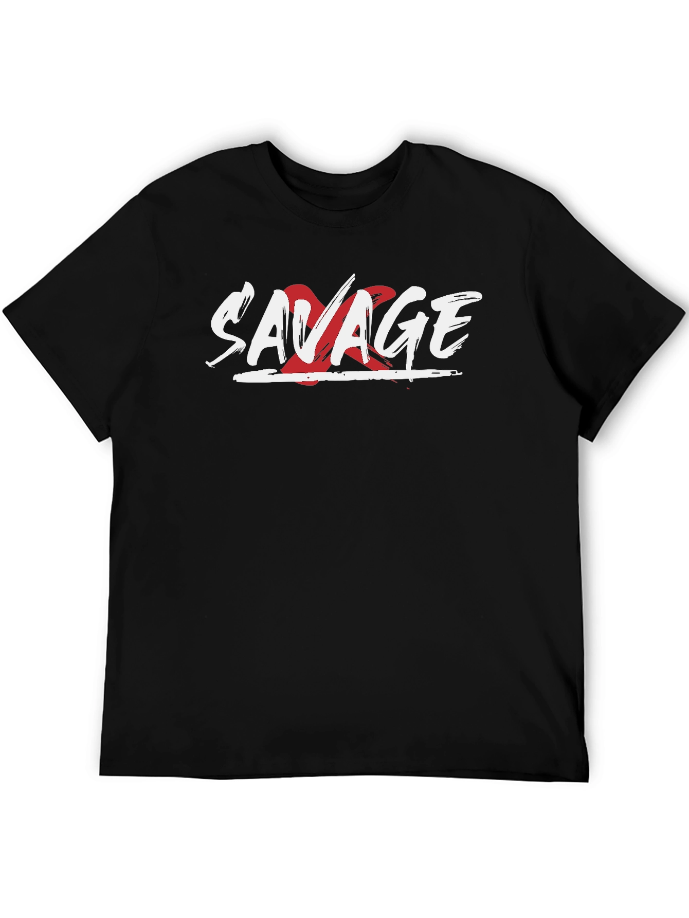 Savage Graphic Print Mens Black T-Shirt