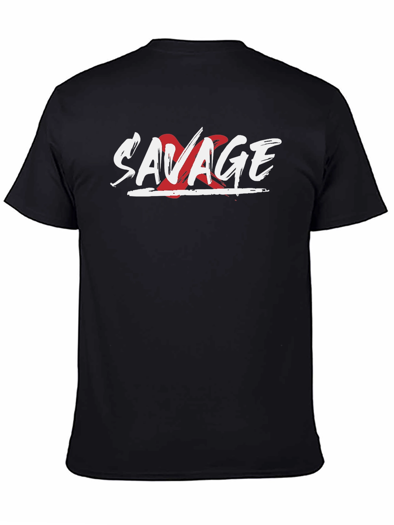 Savage Graphic Print Mens Black T-Shirt