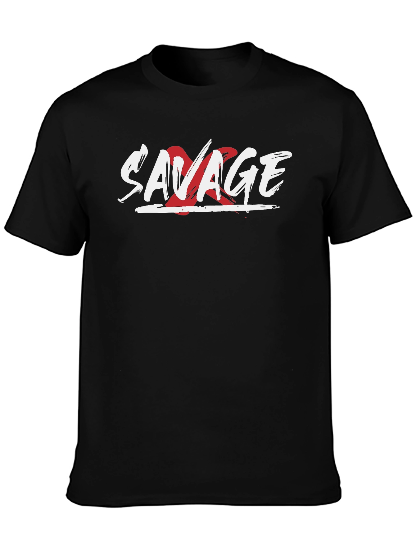 Savage Graphic Print Mens Black T-Shirt