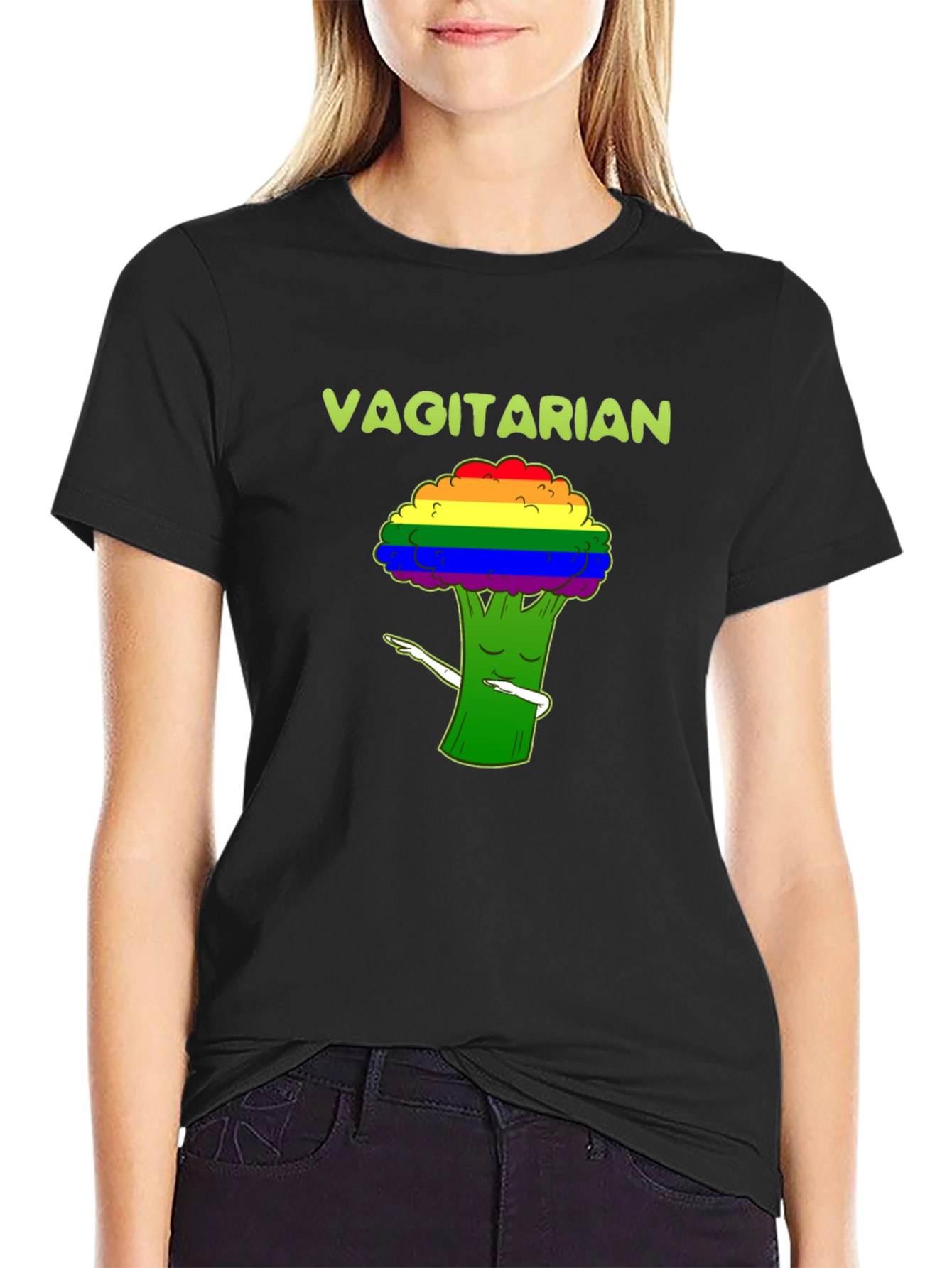 Vagitarian Broccoli LGBT Pride T-Shirt