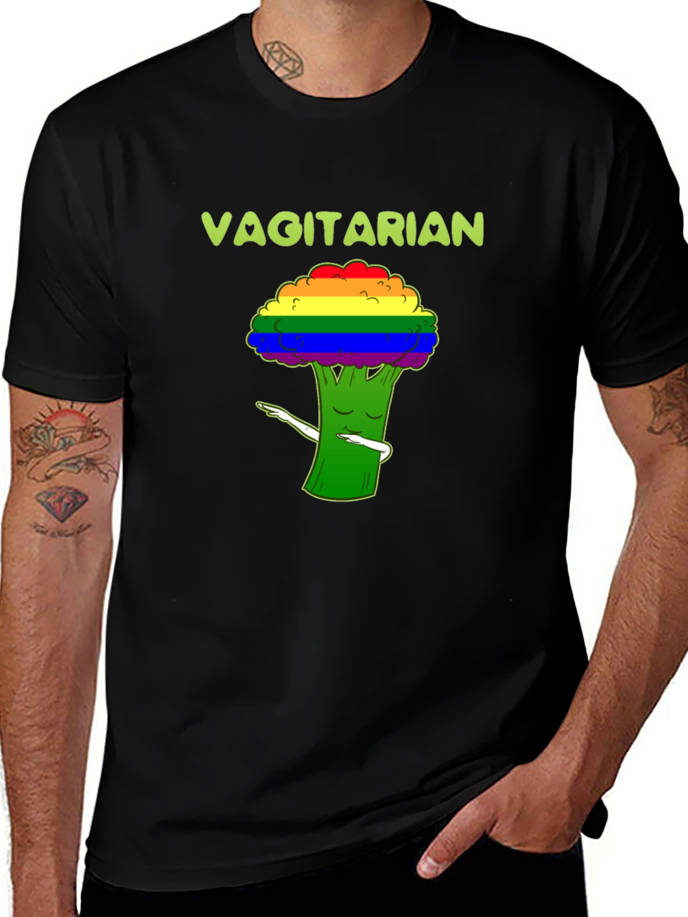 Vagitarian Broccoli LGBT Pride T-Shirt