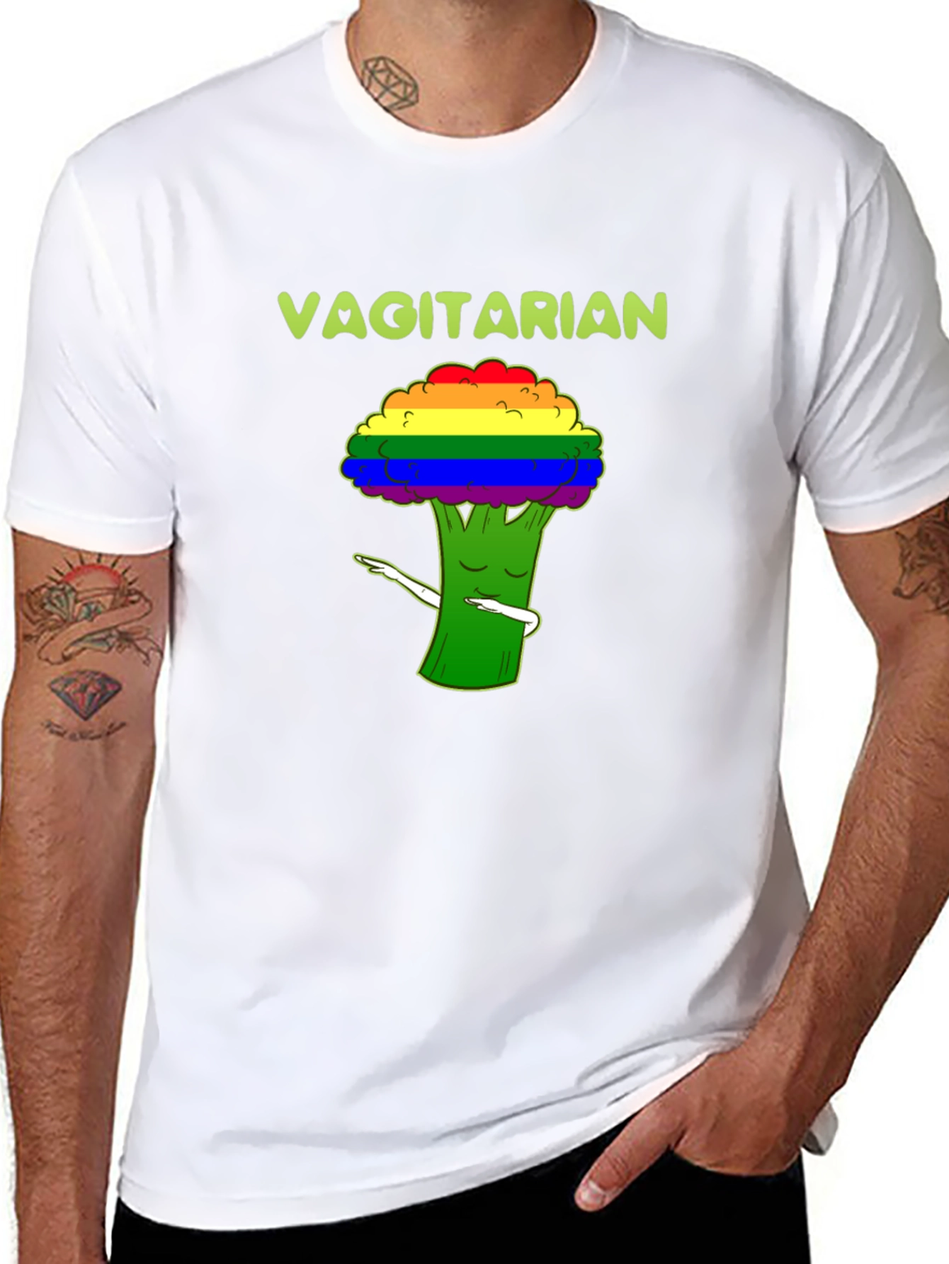 Vagitarian Broccoli LGBT Pride T-Shirt