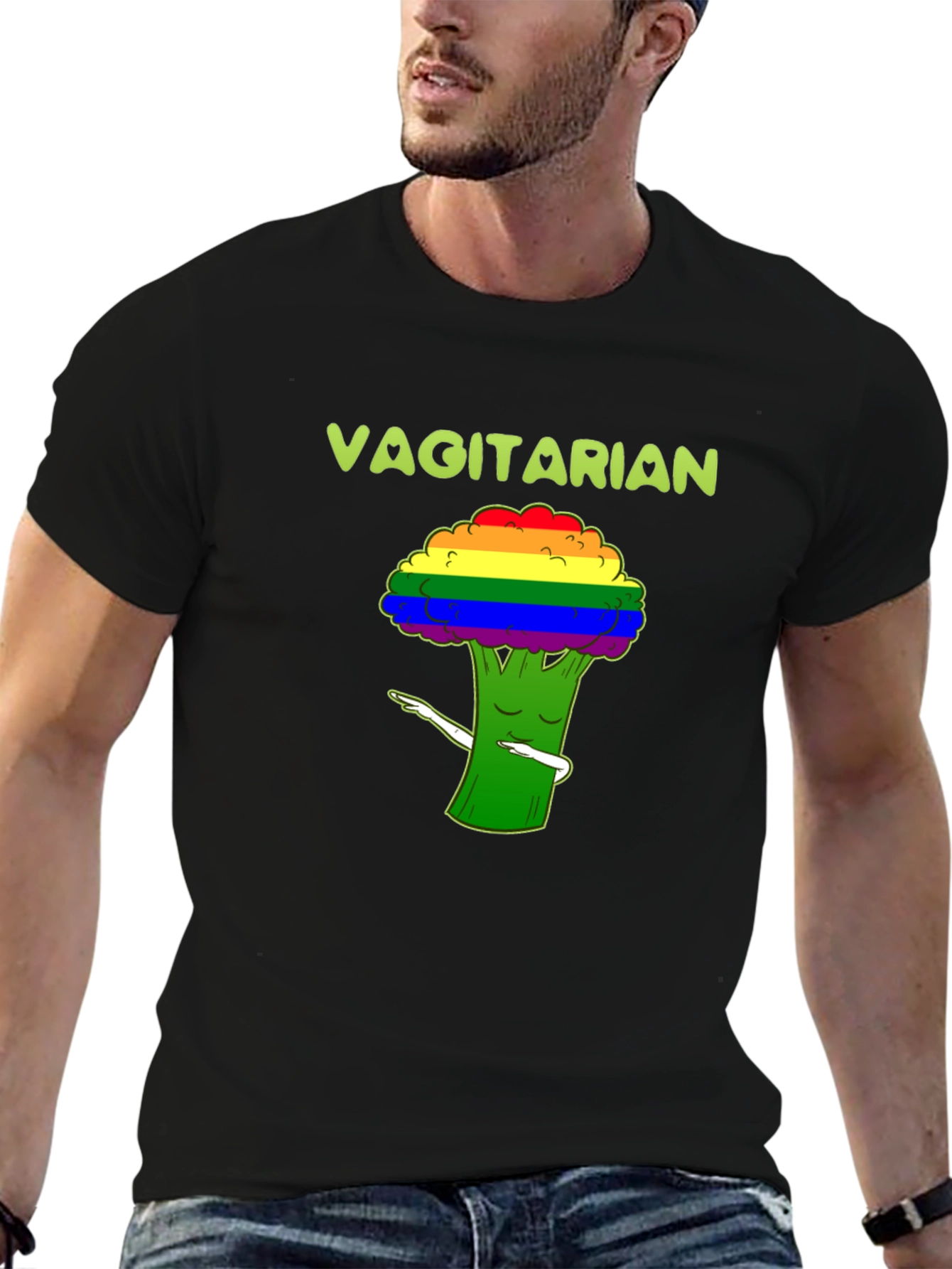 Vagitarian Broccoli LGBT Pride T-Shirt