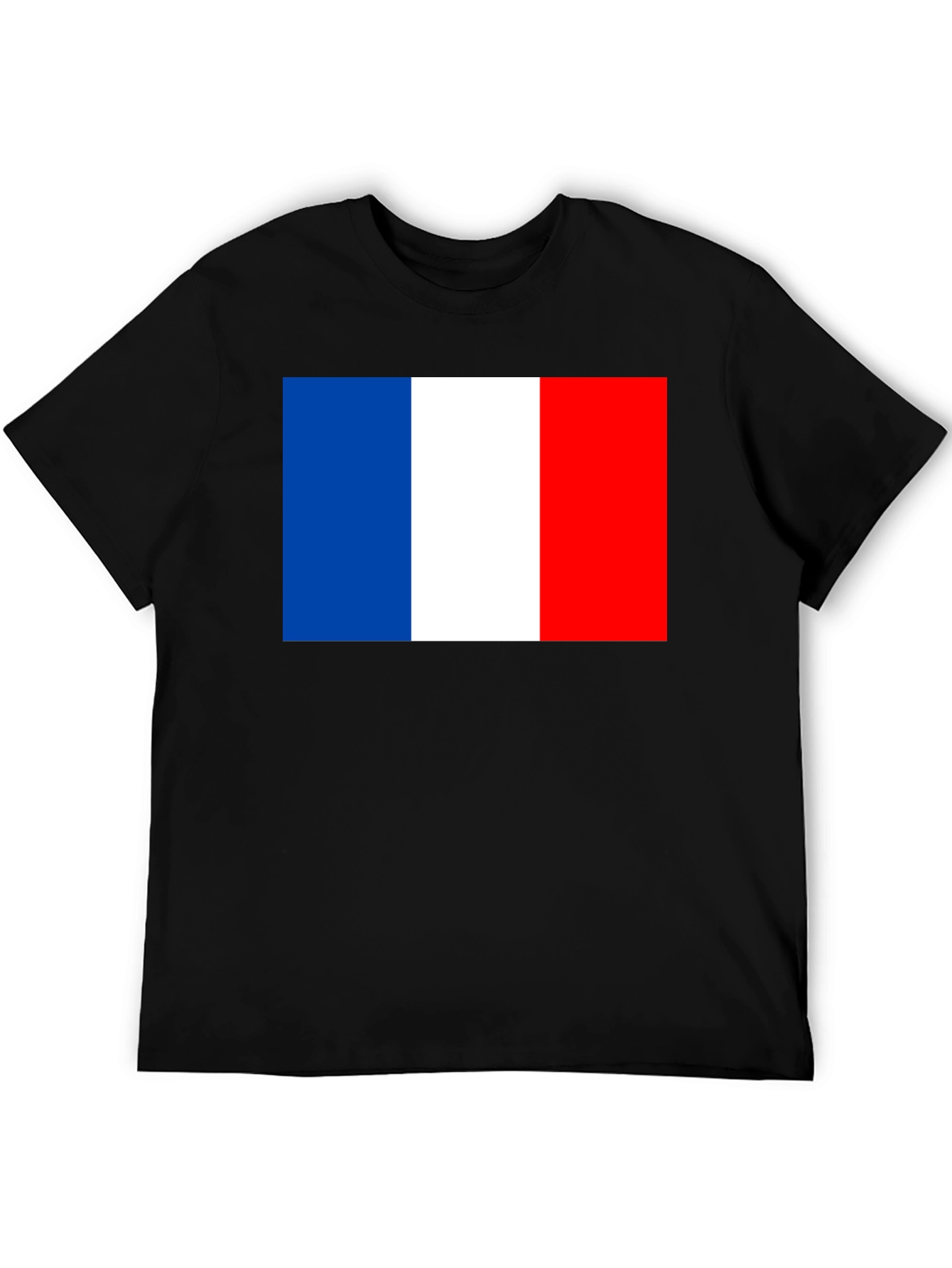 France Flag Graphic T-Shirt - Black Casual Tee