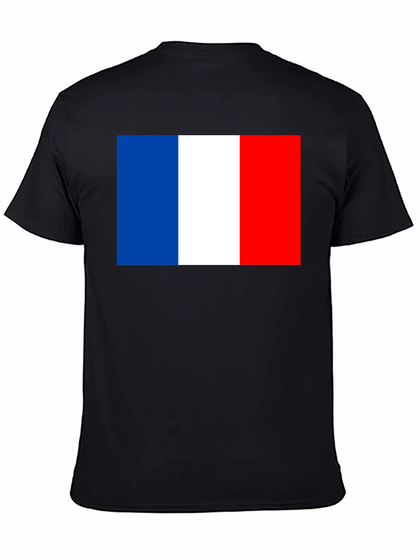 France Flag Graphic T-Shirt - Black Casual Tee