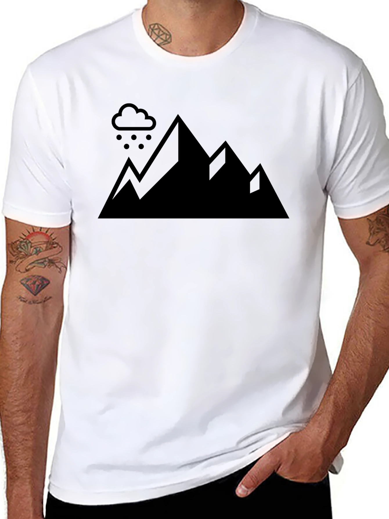 Rainy Mountain Graphic Tee - Black Cotton Shirt