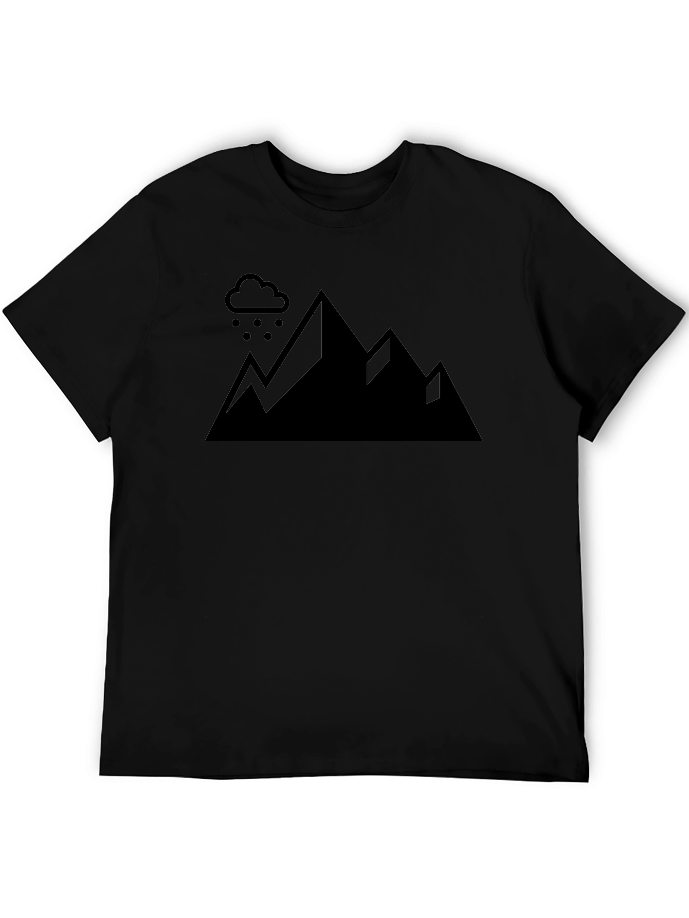 Rainy Mountain Graphic Tee - Black Cotton Shirt