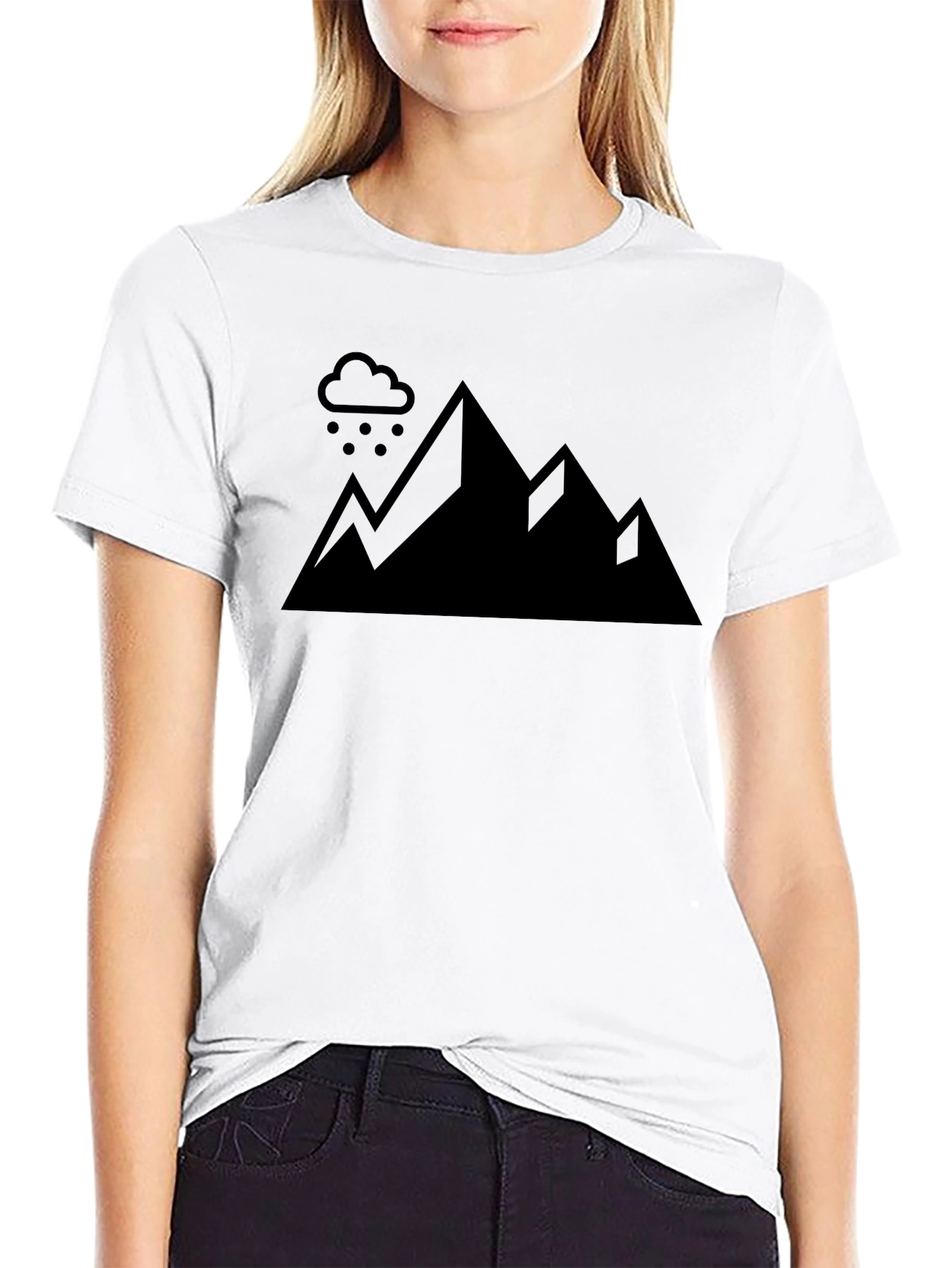 Rainy Mountain Graphic Tee - Black Cotton Shirt