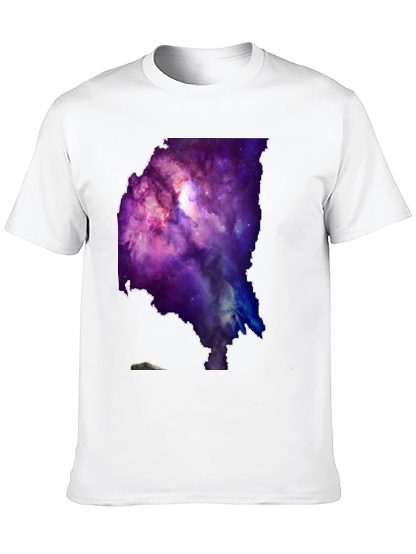 Galaxy Maine Map Graphic Tee - Black Cotton T-Shirt