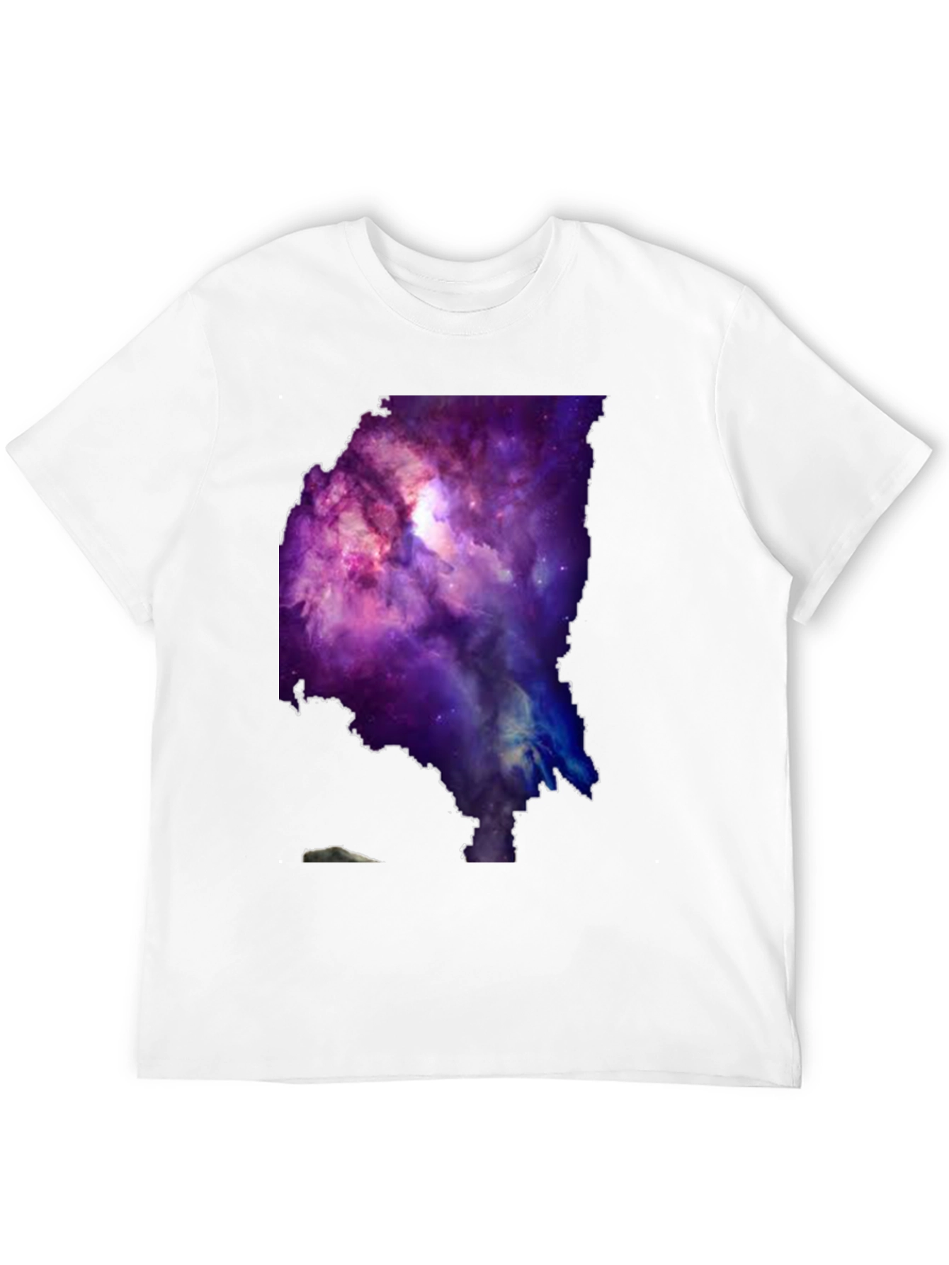 Galaxy Maine Map Graphic Tee - Black Cotton T-Shirt