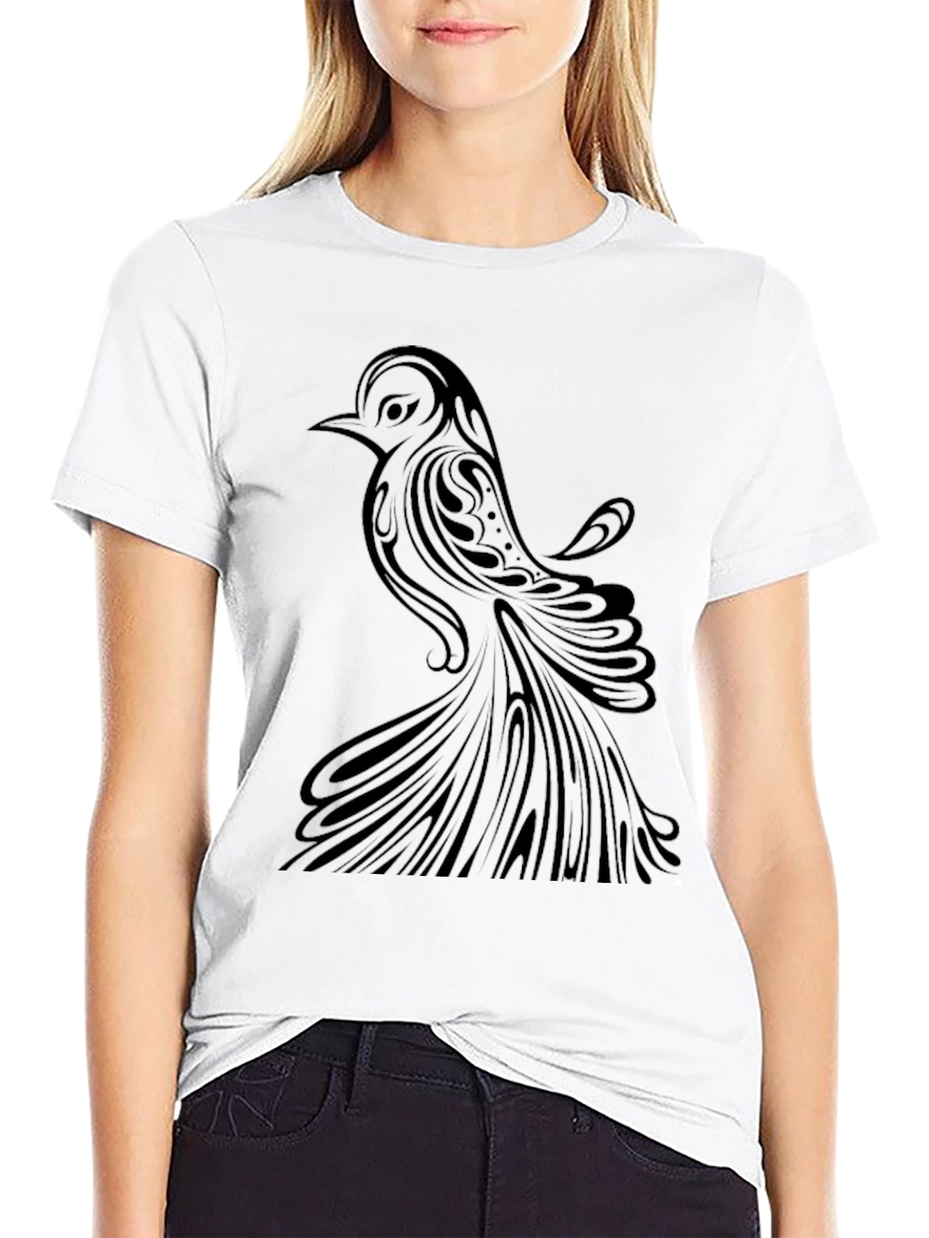 Bird Graphic Print T-Shirt