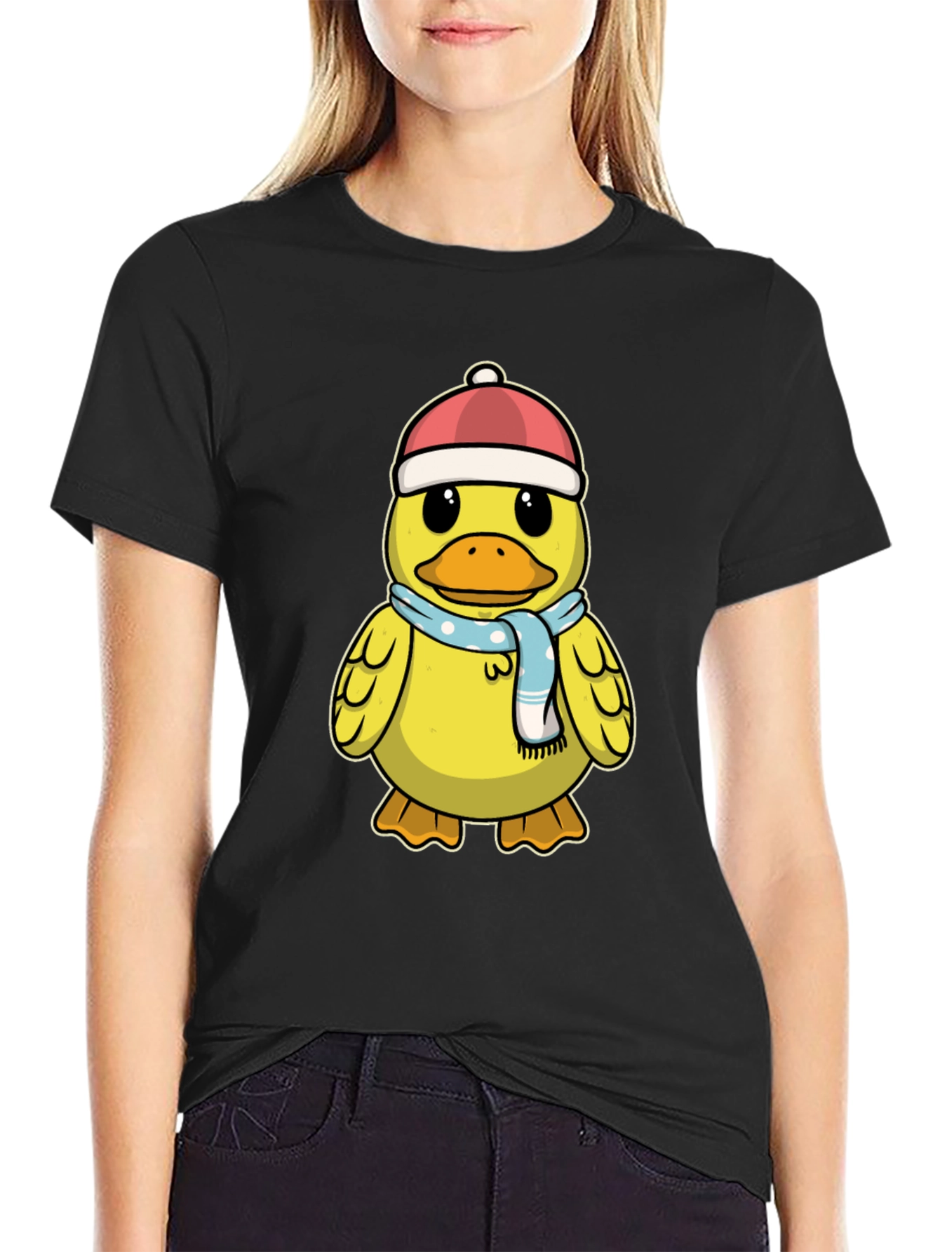Duck with Hat & Scarf Graphic Tee