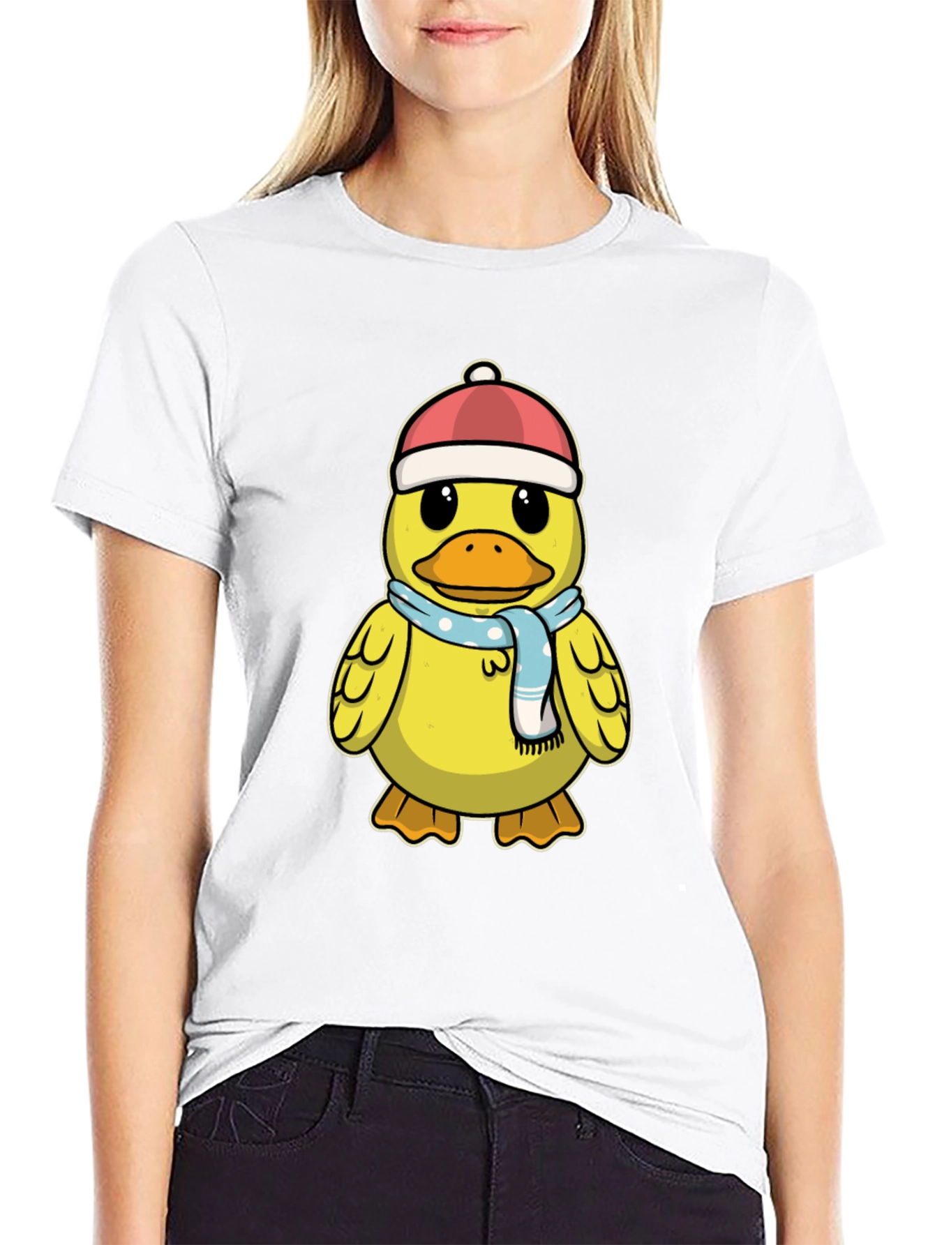 Duck with Hat & Scarf Graphic Tee