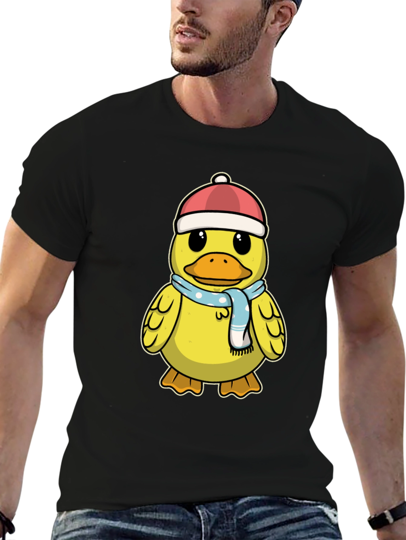 Duck with Hat & Scarf Graphic Tee