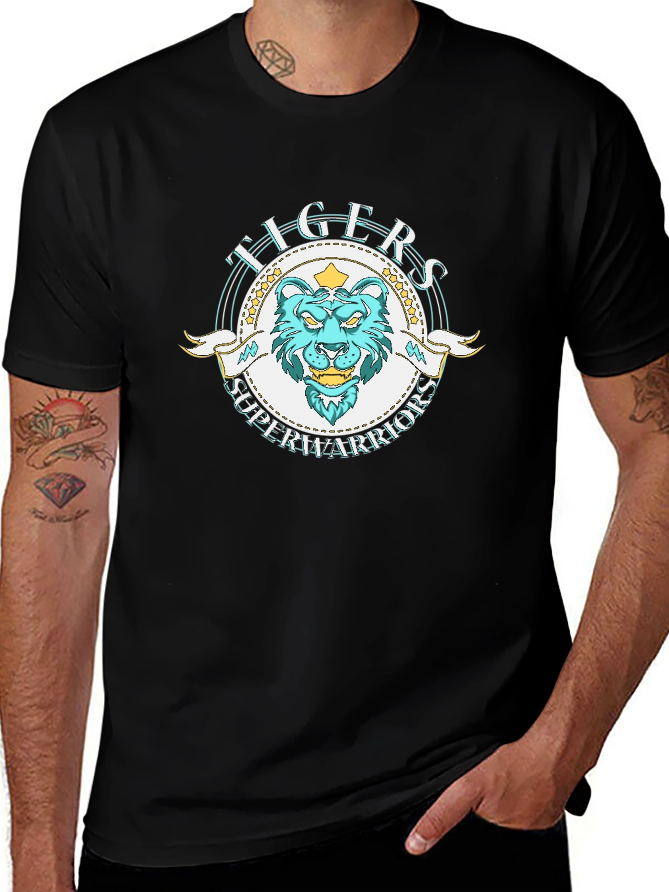 Tigers Super Warriors Graphic Print T-Shirt
