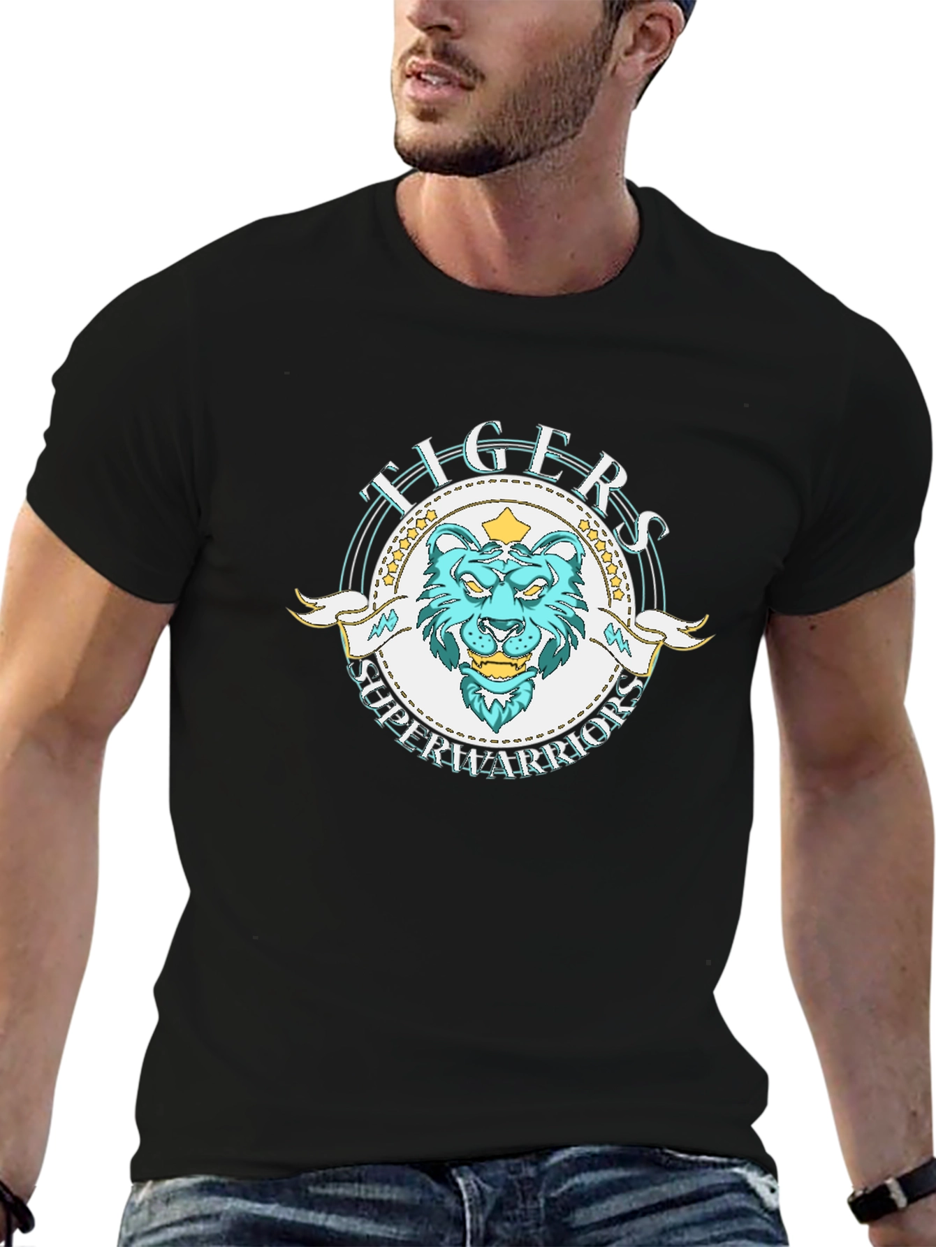 Tigers Super Warriors Graphic Print T-Shirt